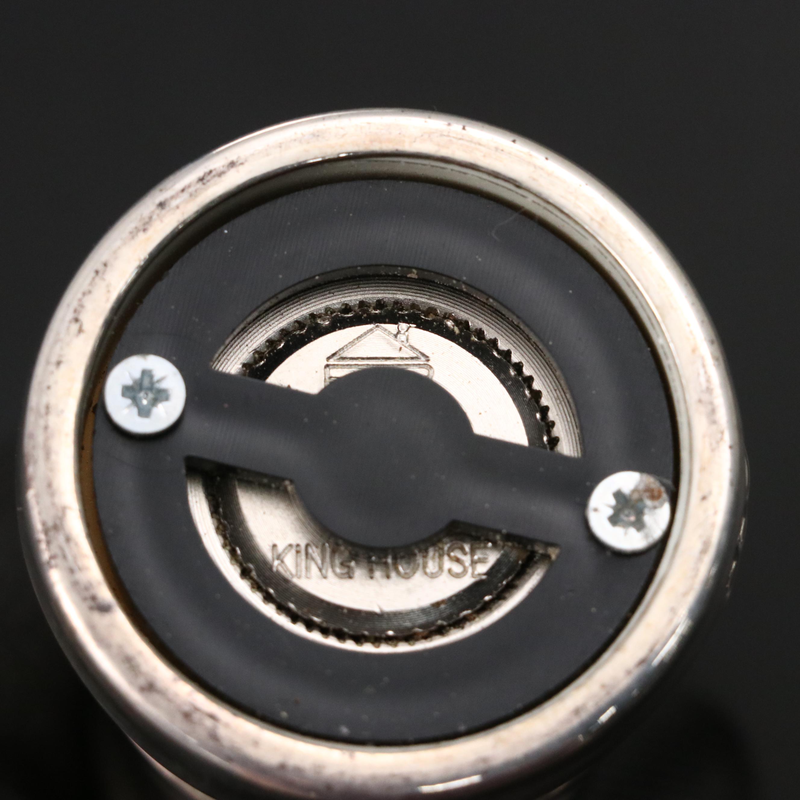 Hersey & Son English Sterling Silver and Ivorine Victorian Churn Shaped Mills