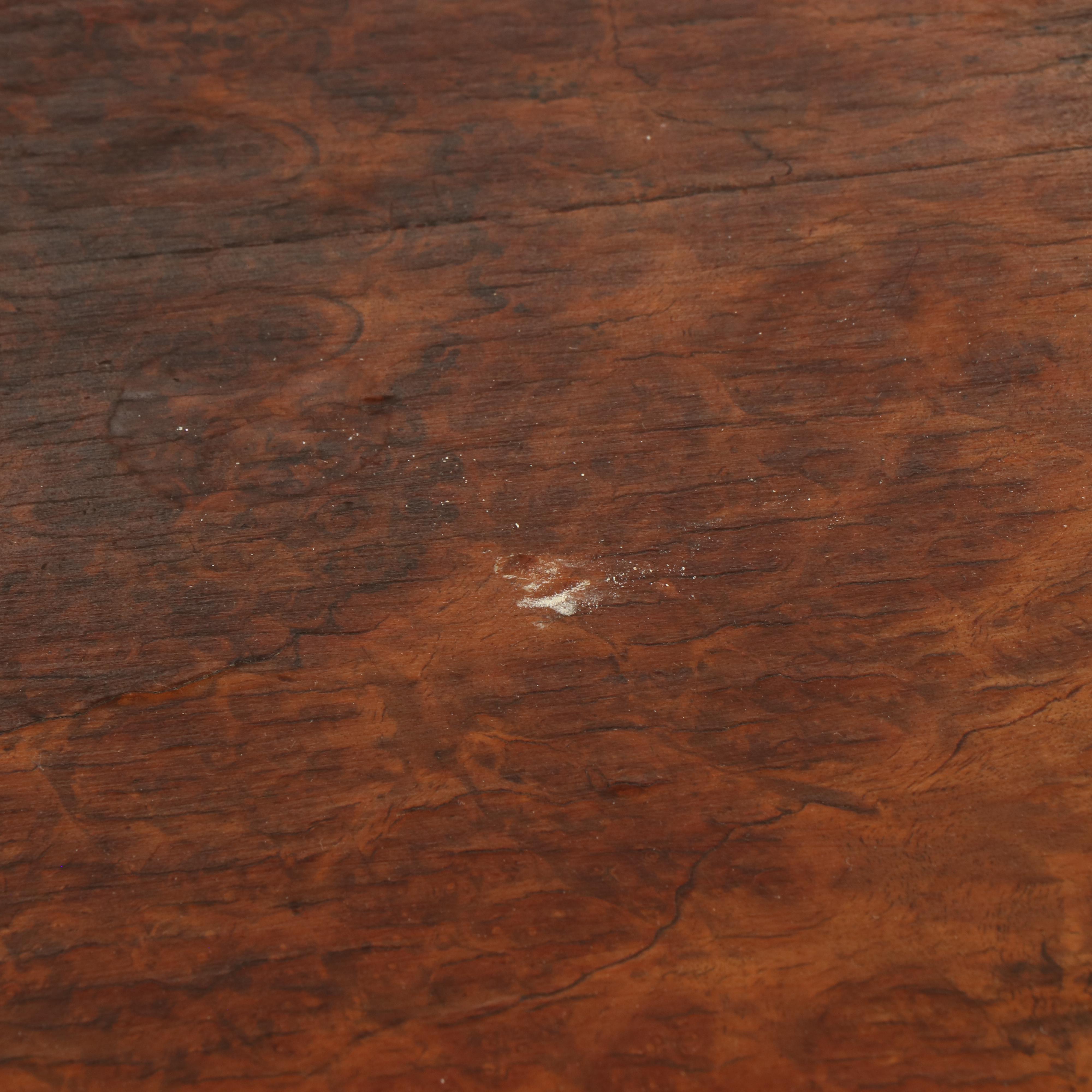 George II Style Carved and Burr Walnut Side Table, 20th Century