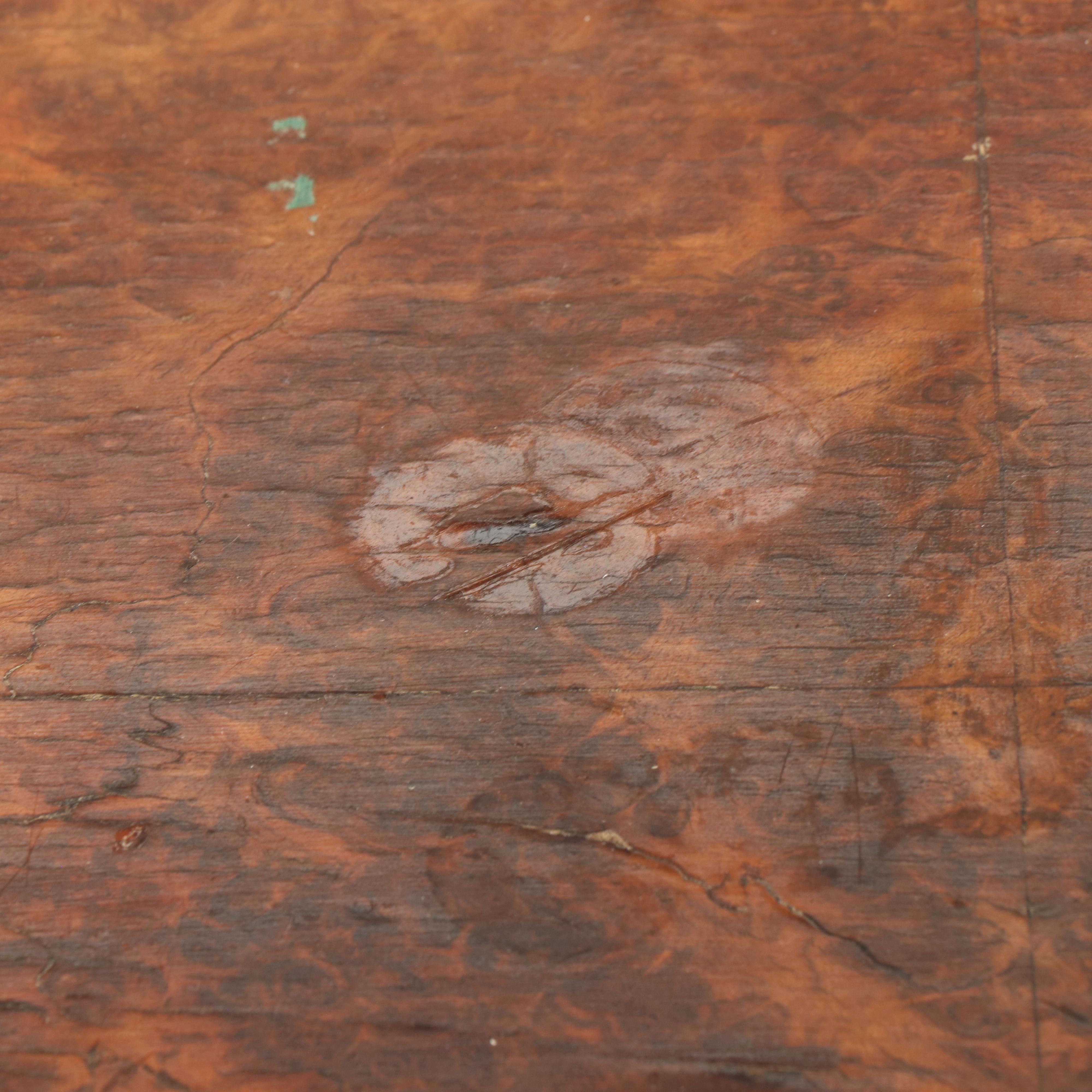 George II Style Carved and Burr Walnut Side Table, 20th Century