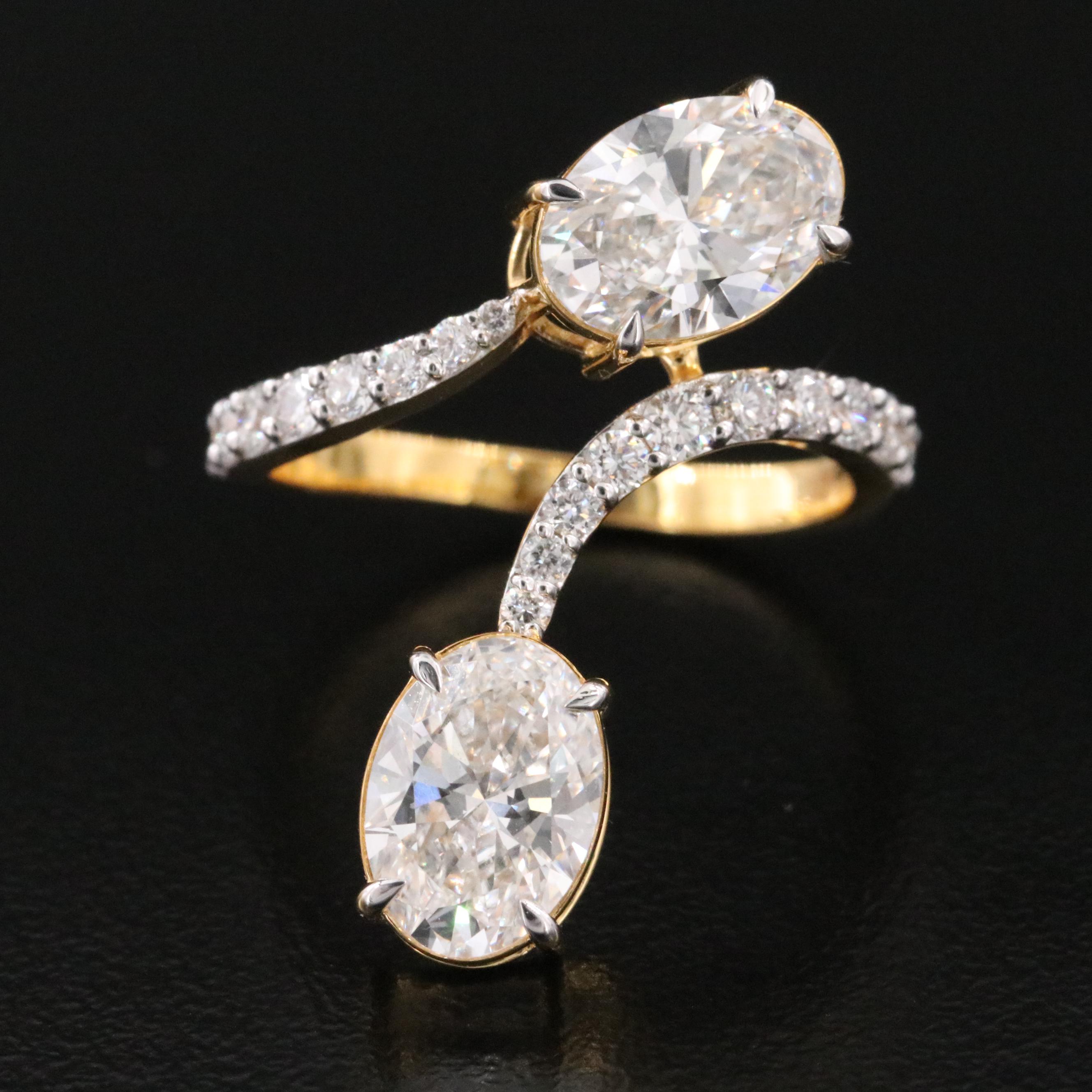 14K 3.52 CTW Lab Grown Diamond Ring with IGI Reports