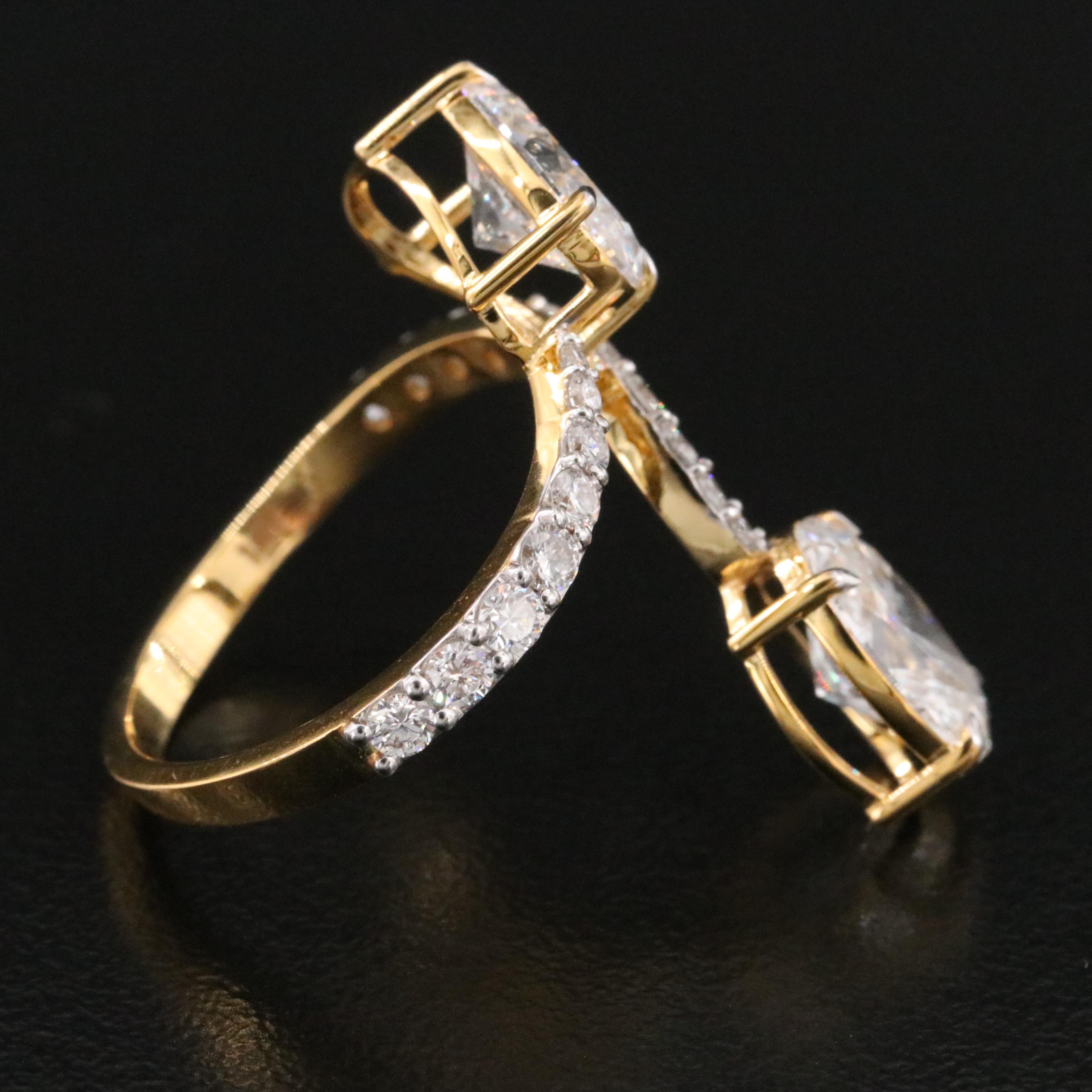 14K 3.52 CTW Lab Grown Diamond Ring with IGI Reports