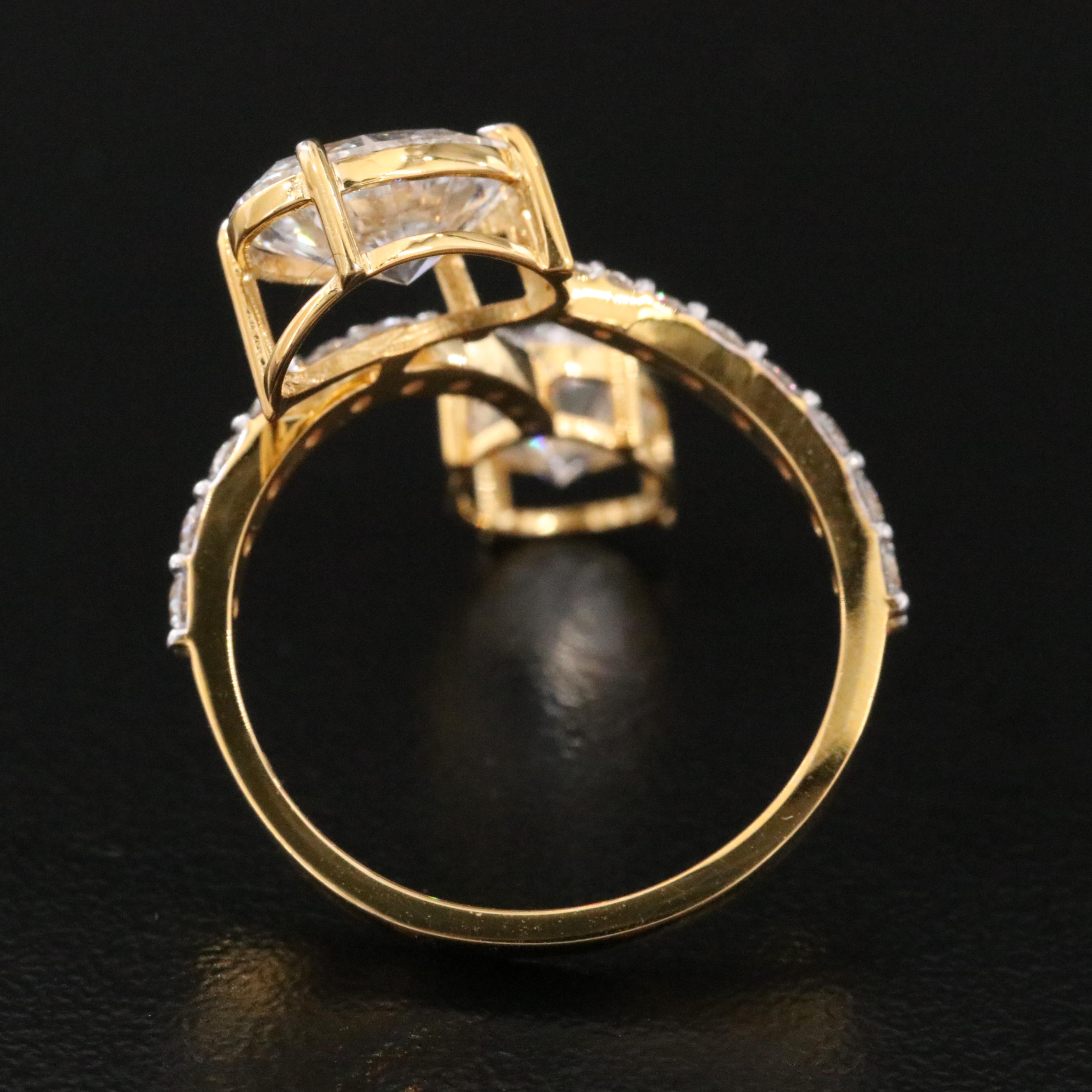 14K 3.52 CTW Lab Grown Diamond Ring with IGI Reports