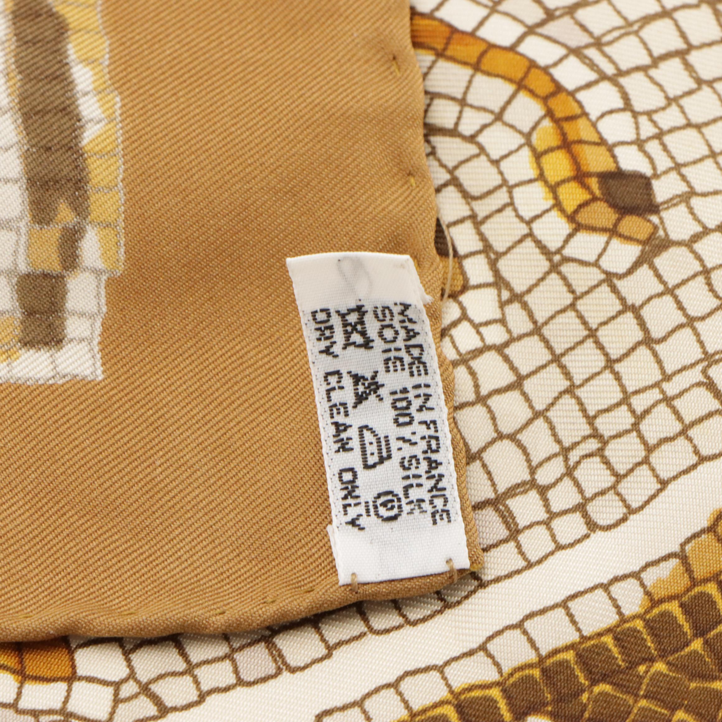 Hermès "Animal Mosaic" Scarf 90 in Silk Twill