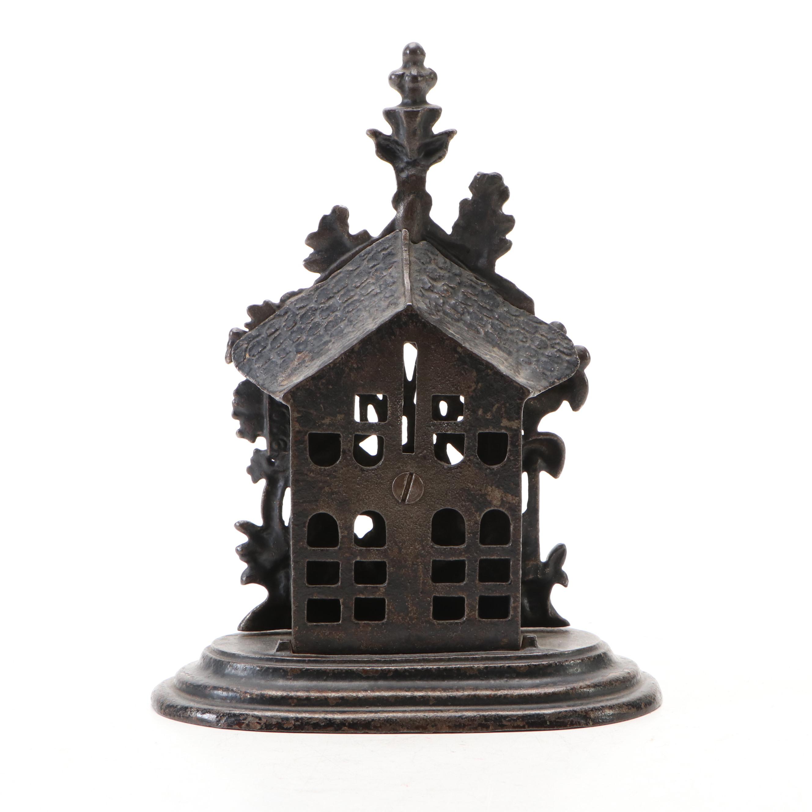 Victorian Cast Iron Bear with Honey Hive Still Bank, Late 19th Century