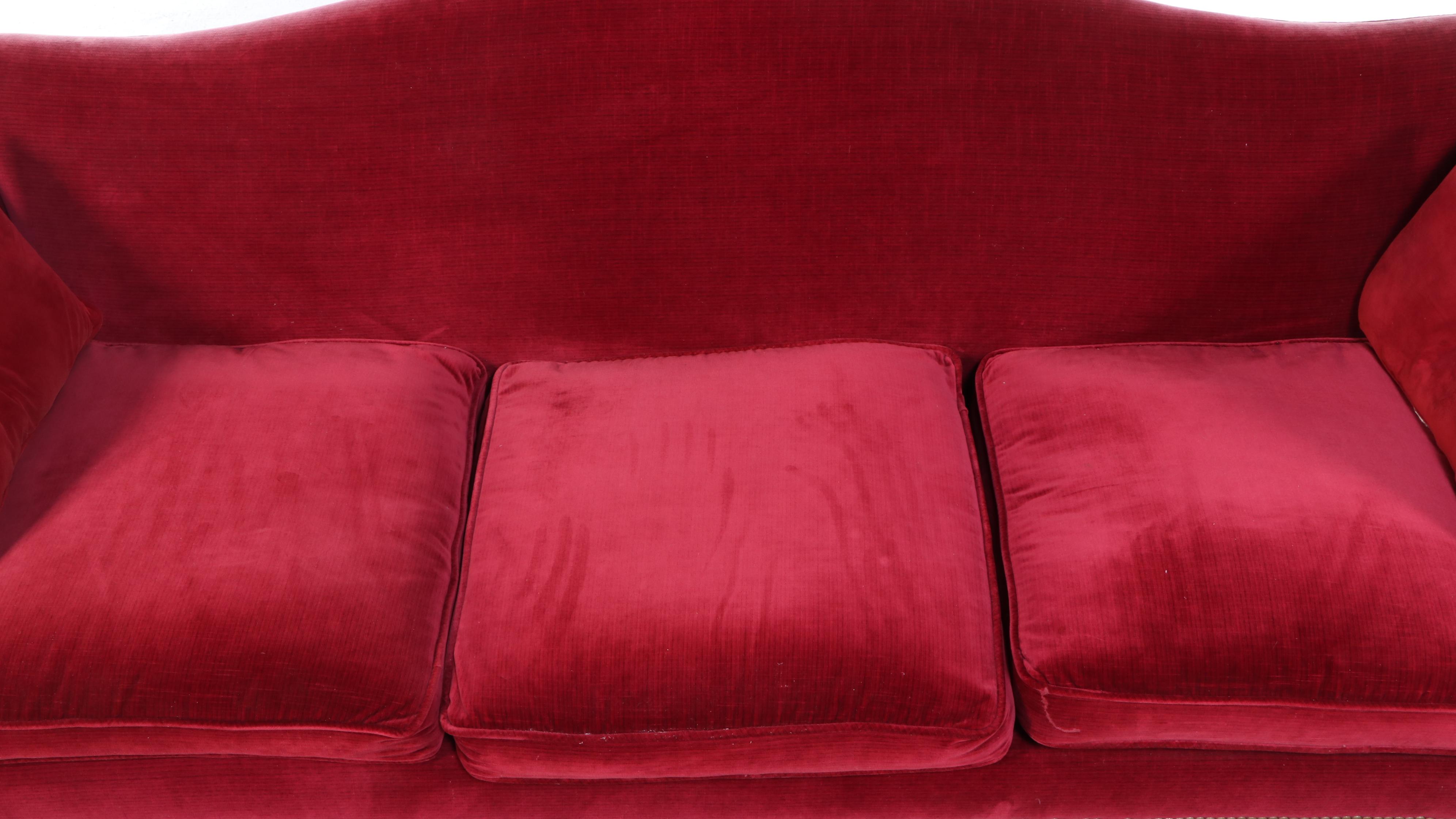 Chippendale Style Carved Mahogany Camelback Sofa, Early 20th Century