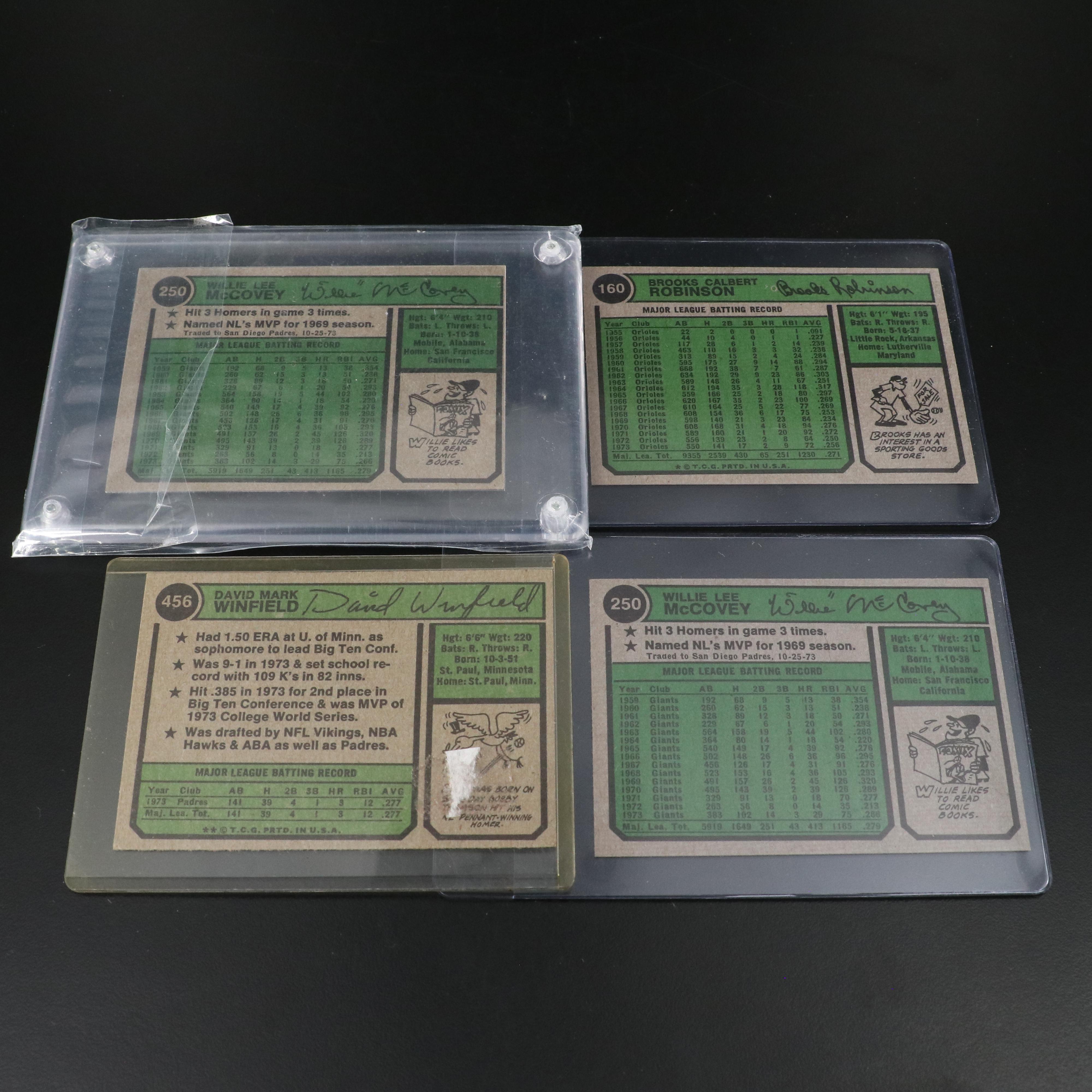 1974 Topps Baseball Cards Featuring Pete Rose, Nolan Ryan, Hank Aaron, and More