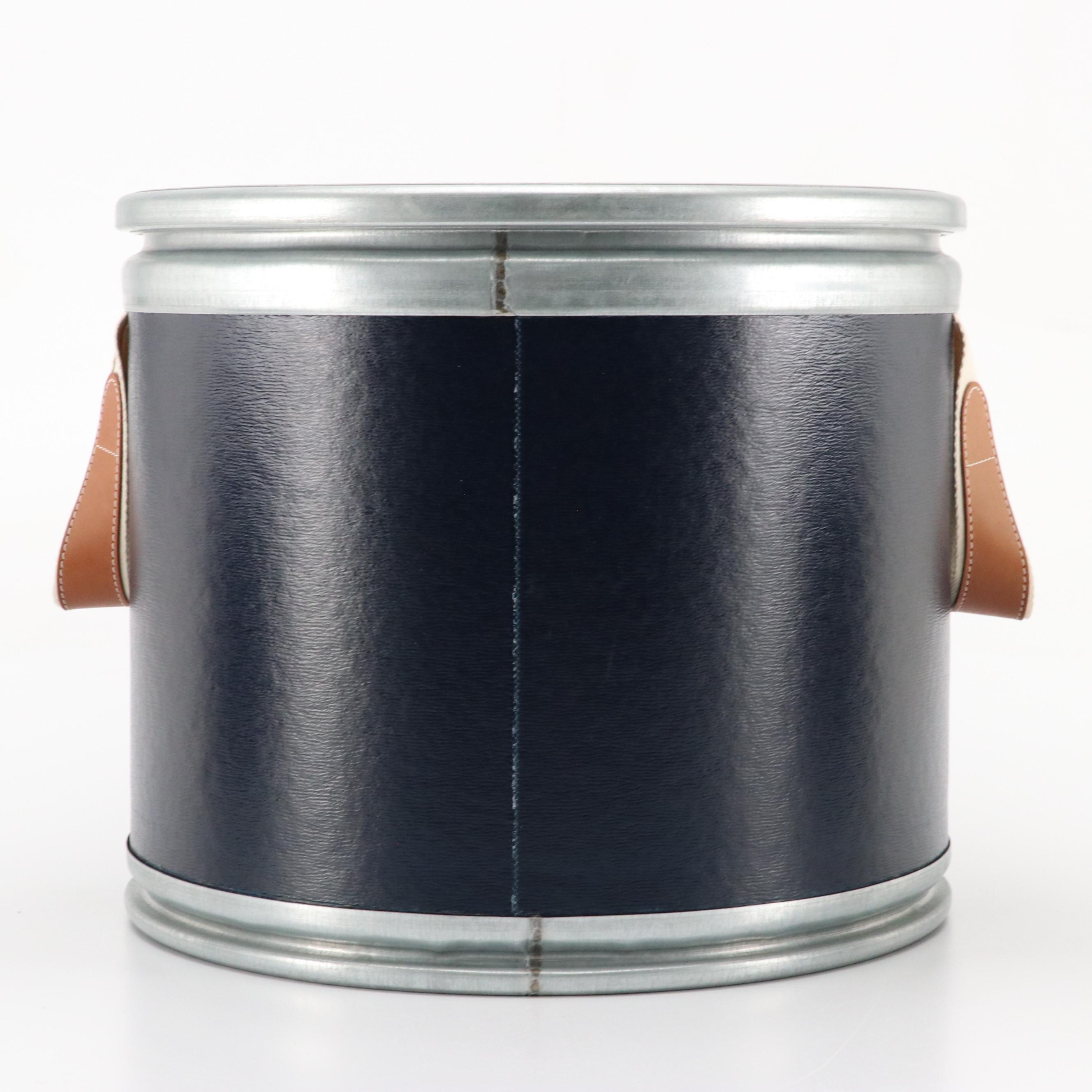 Hermès Sellier Saddle Box Storage Cylinder in Recycled Cardboard/Kraft Paper