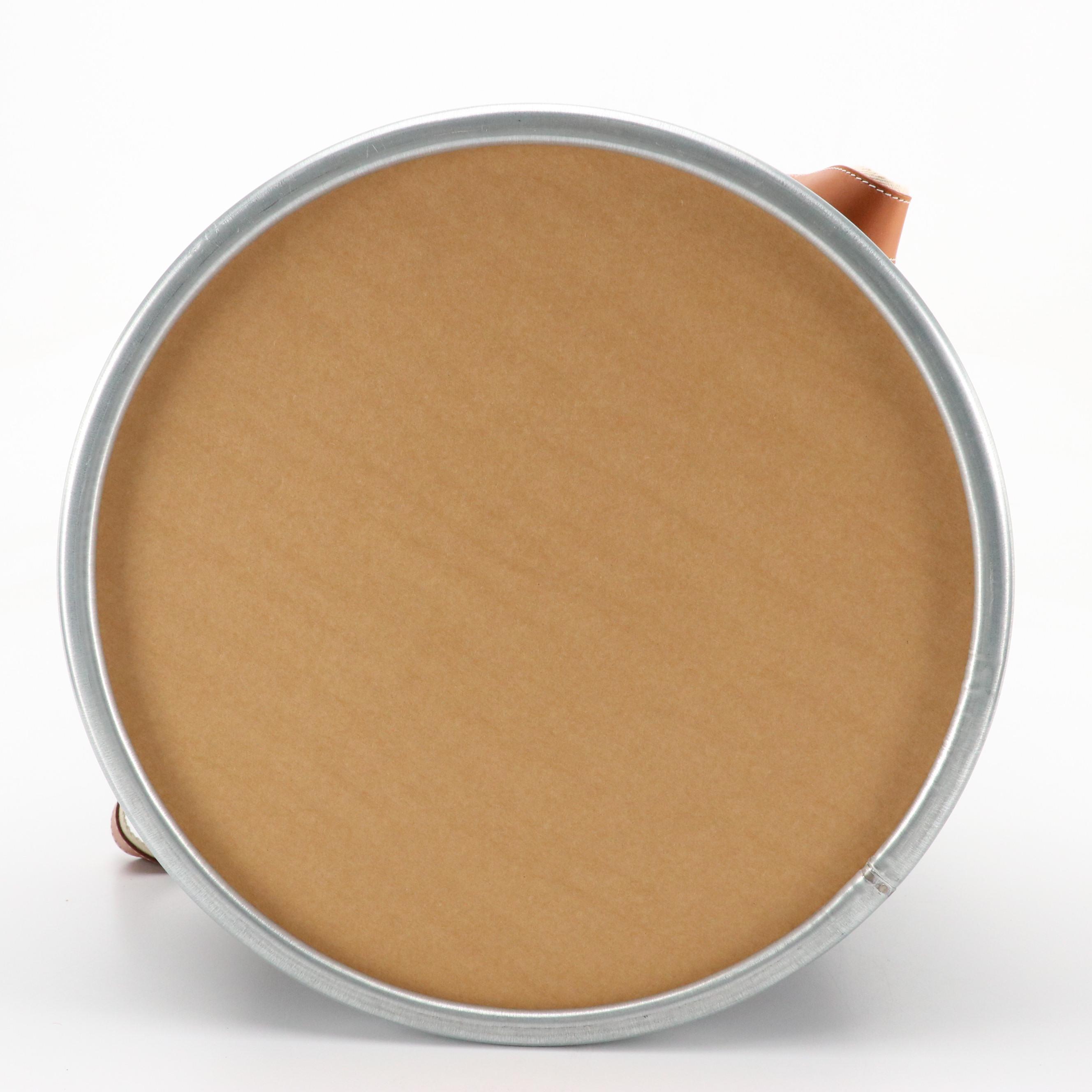 Hermès Sellier Saddle Box Storage Cylinder in Recycled Cardboard/Kraft Paper