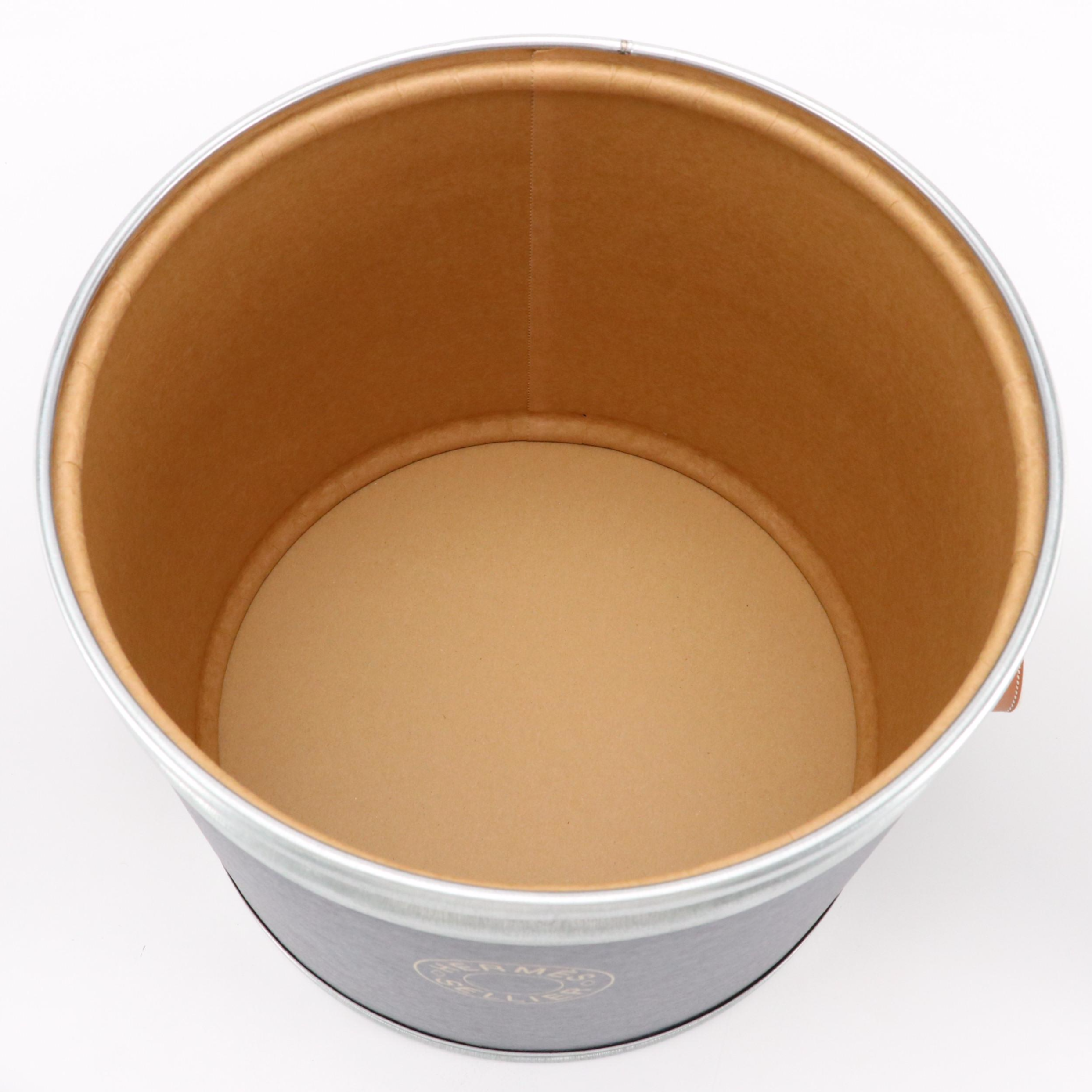 Hermès Sellier Saddle Box Storage Cylinder in Recycled Cardboard/Kraft Paper
