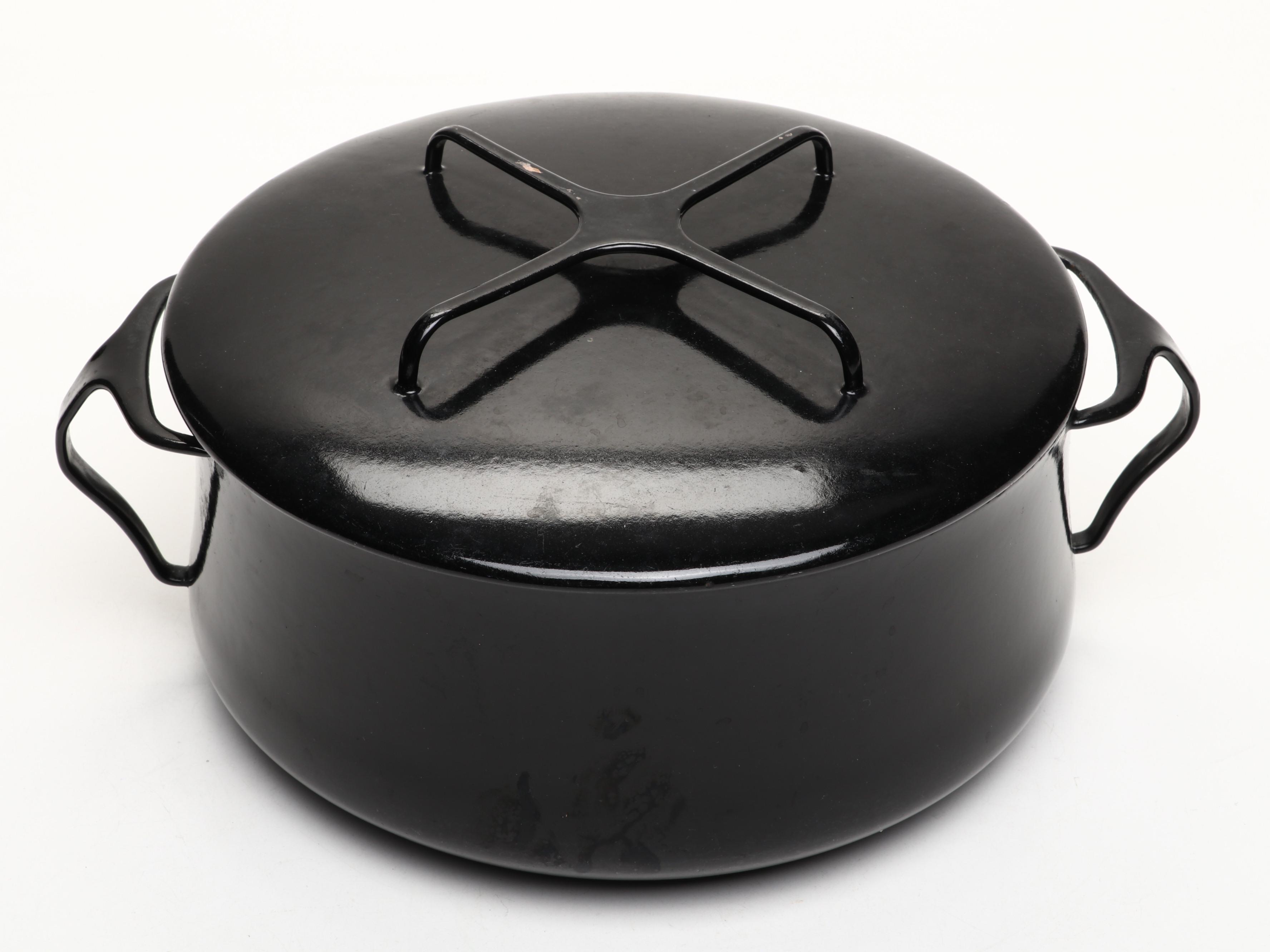 Set of Dansk Black Enamel Kobenstyle Cookware, 1970s