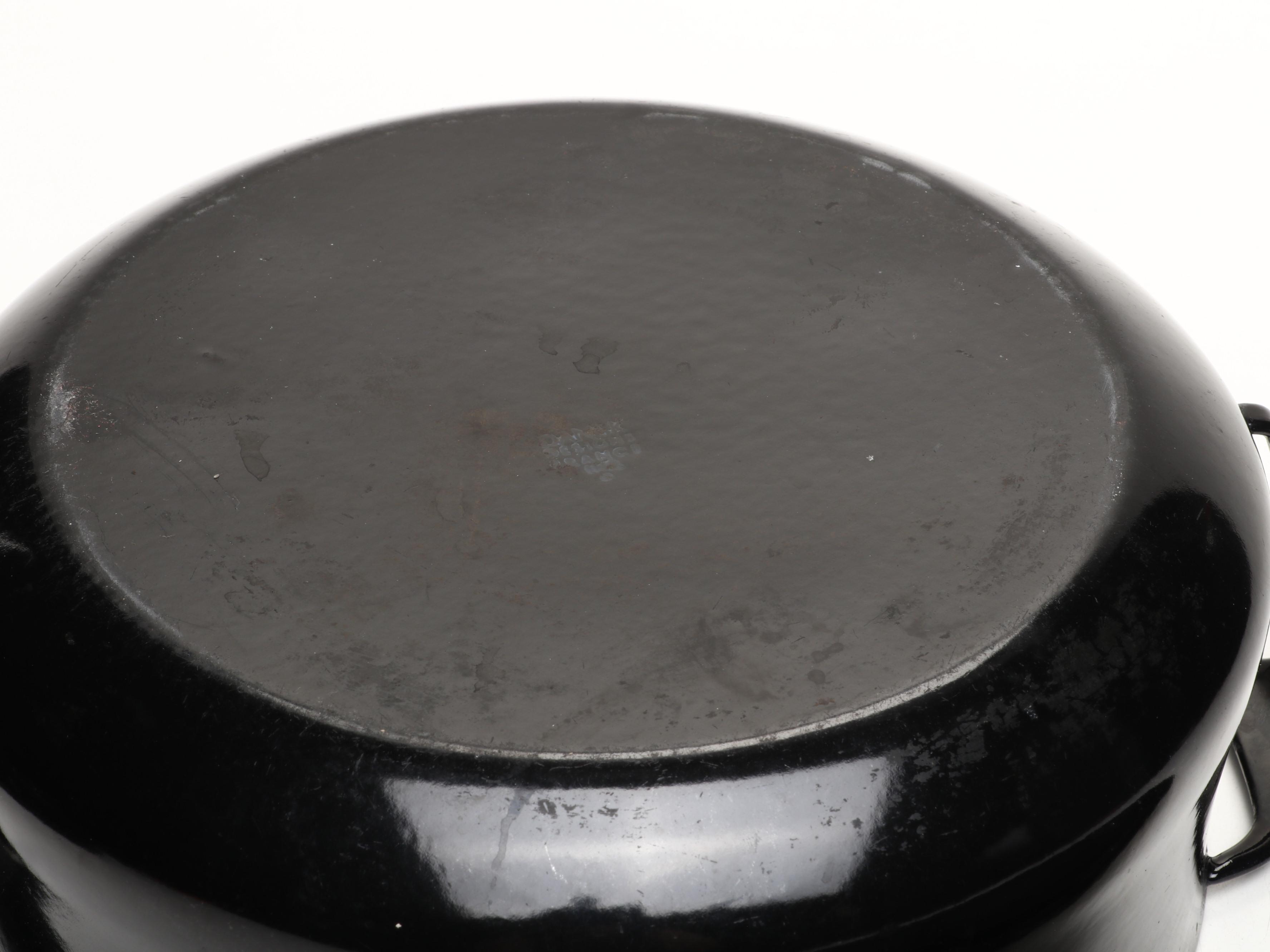 Set of Dansk Black Enamel Kobenstyle Cookware, 1970s