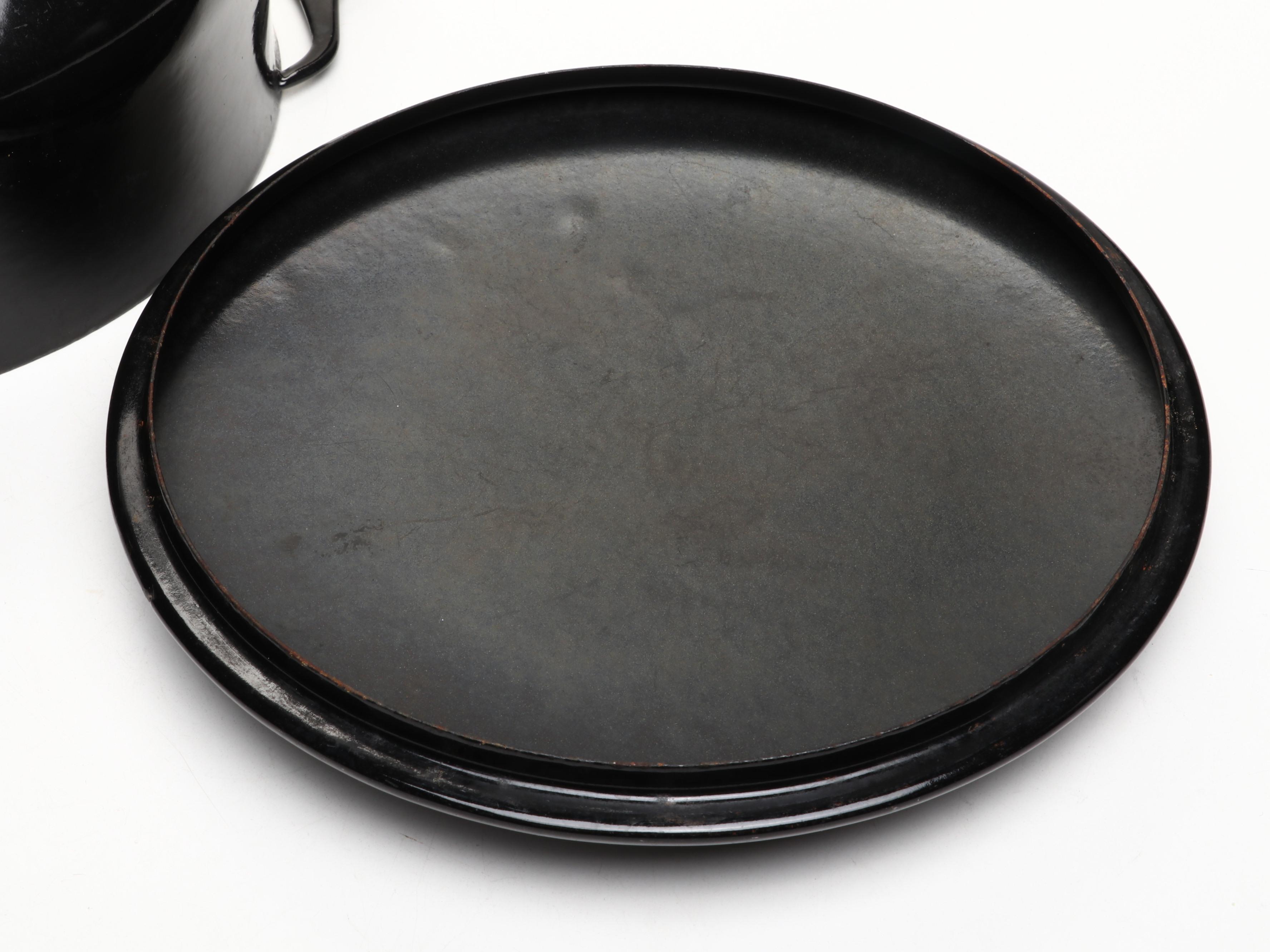 Set of Dansk Black Enamel Kobenstyle Cookware, 1970s