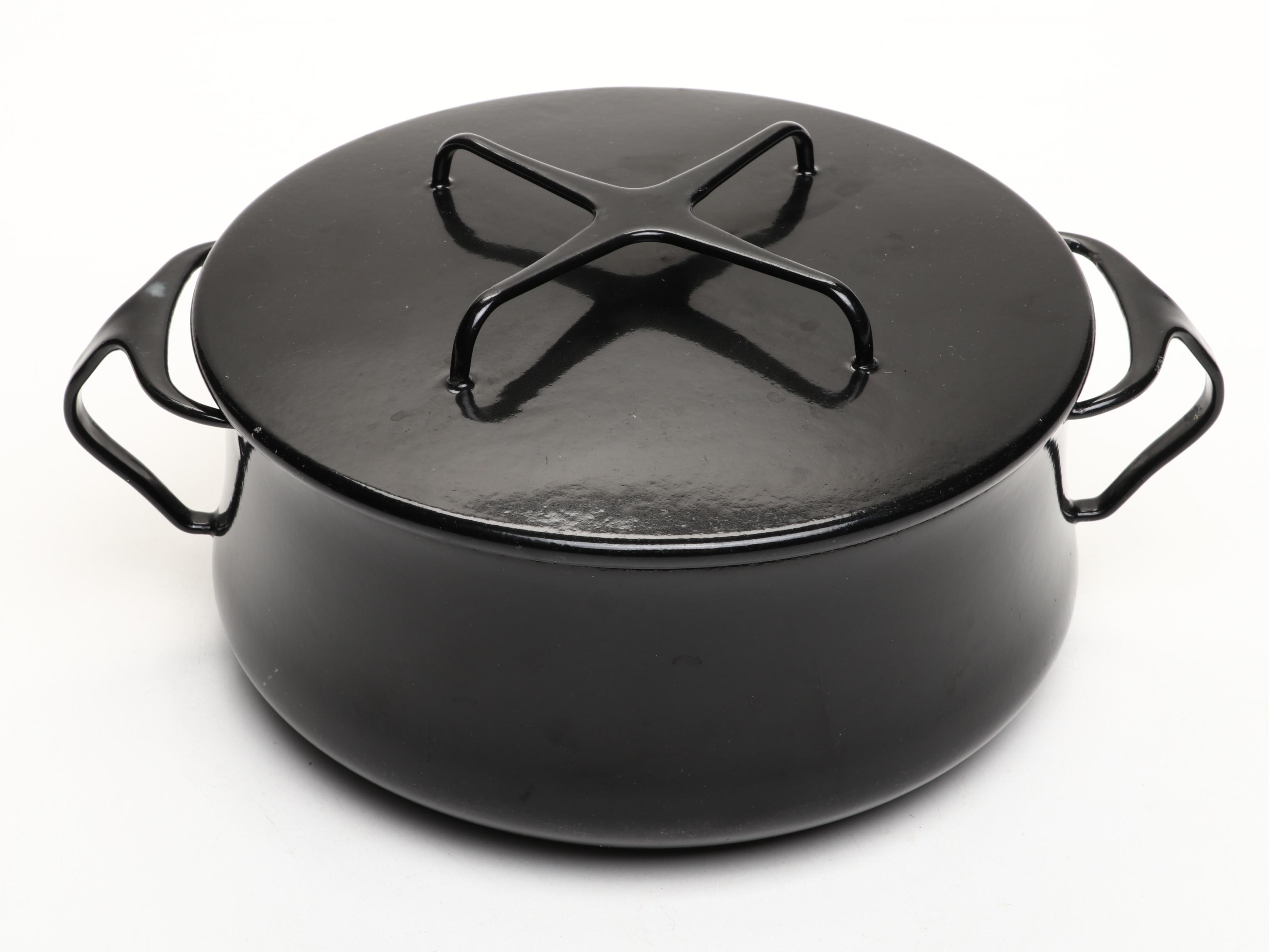 Set of Dansk Black Enamel Kobenstyle Cookware, 1970s