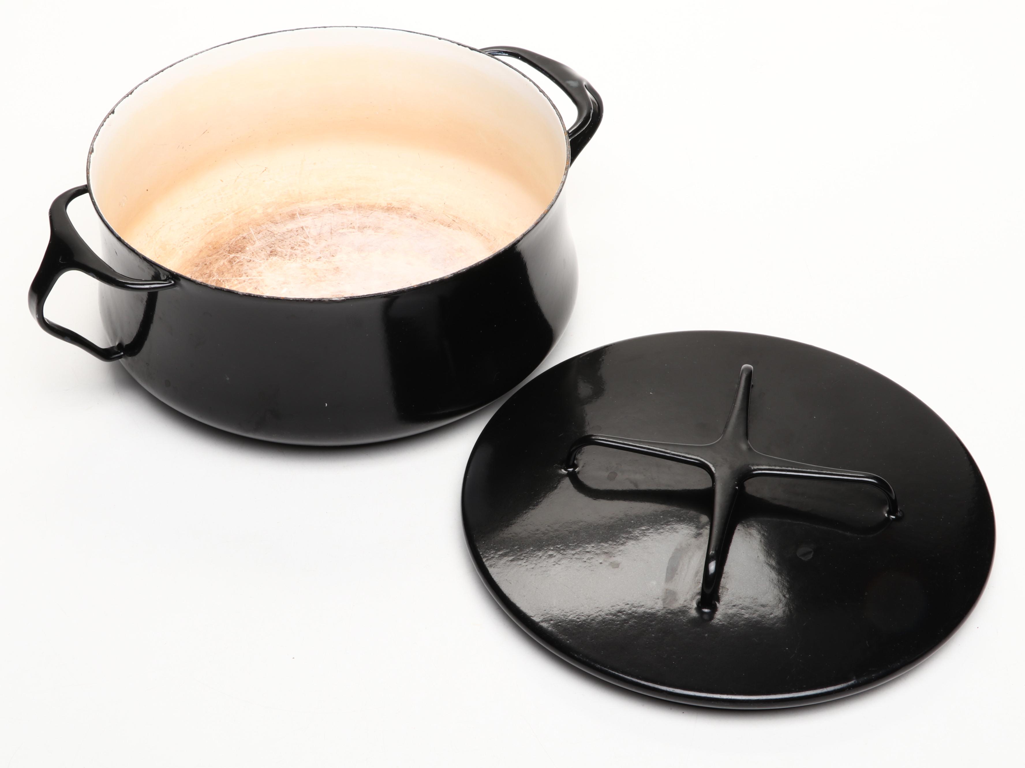 Set of Dansk Black Enamel Kobenstyle Cookware, 1970s