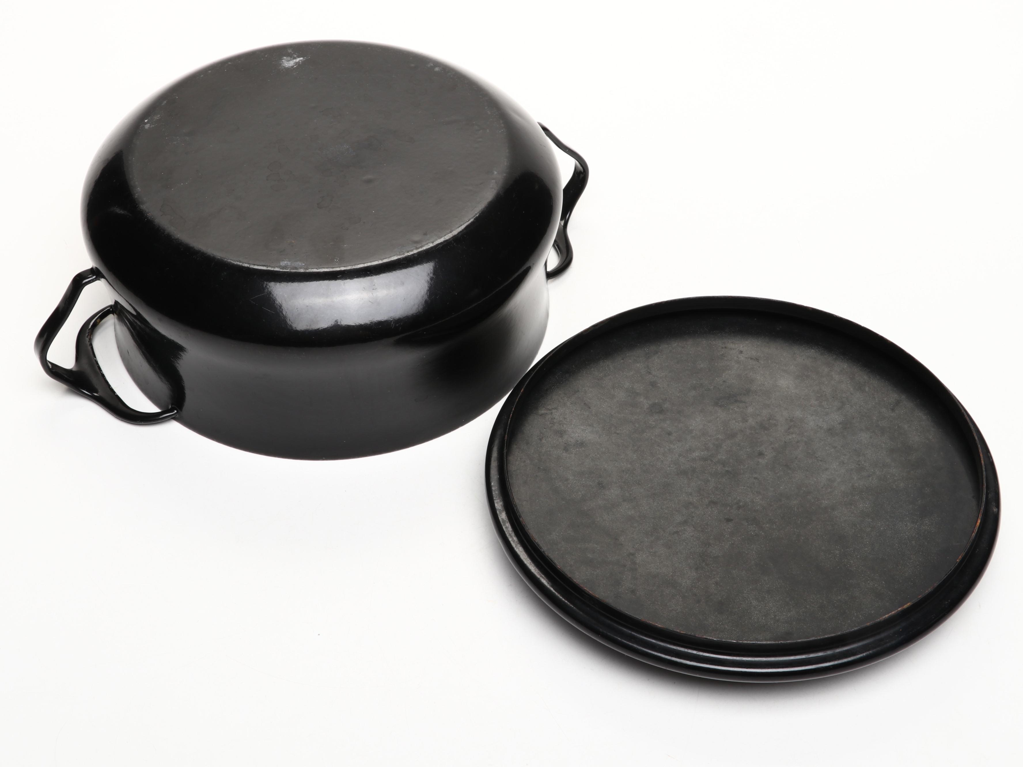Set of Dansk Black Enamel Kobenstyle Cookware, 1970s