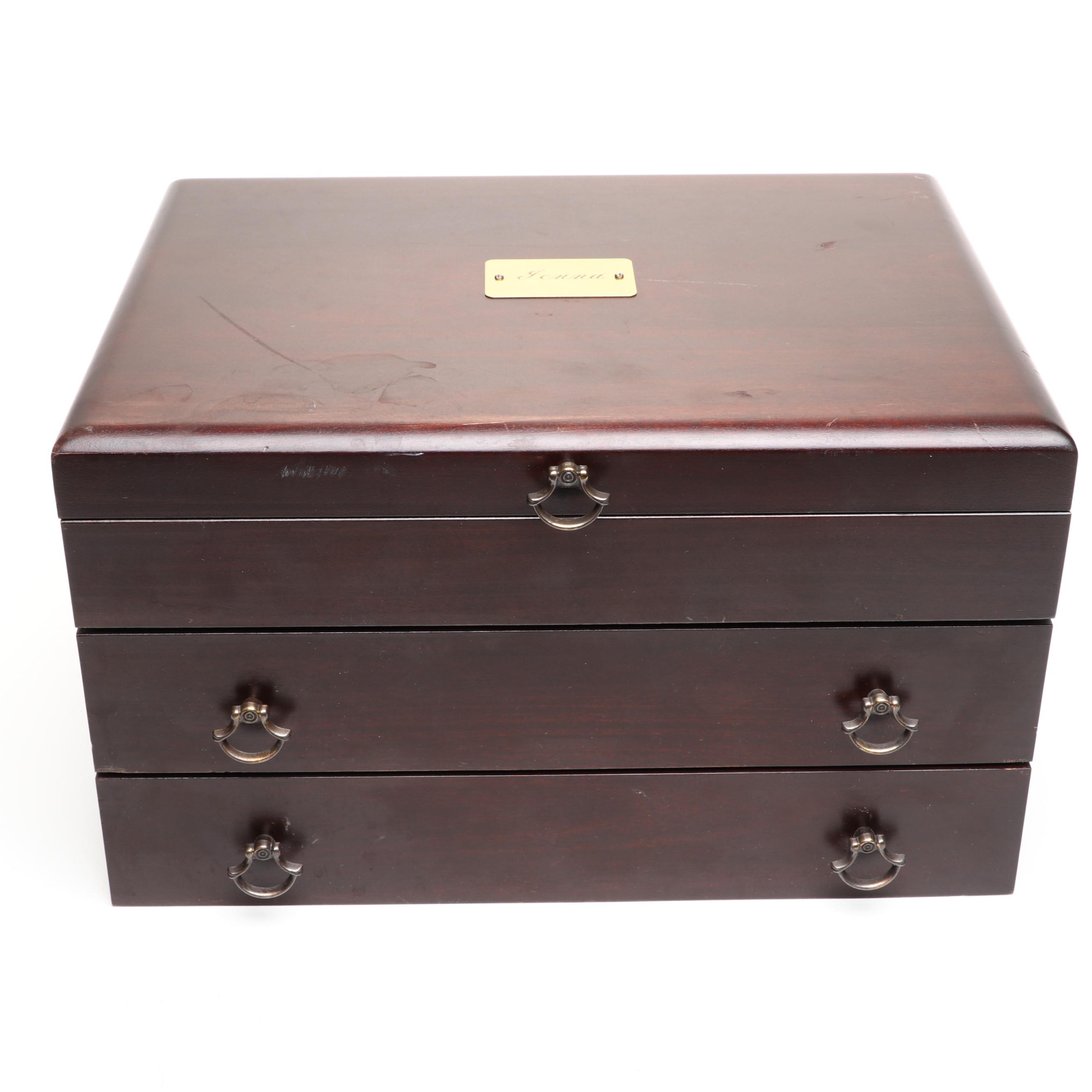 Reed & Barton Tarnish Resistant Hardwood Silverware Chest