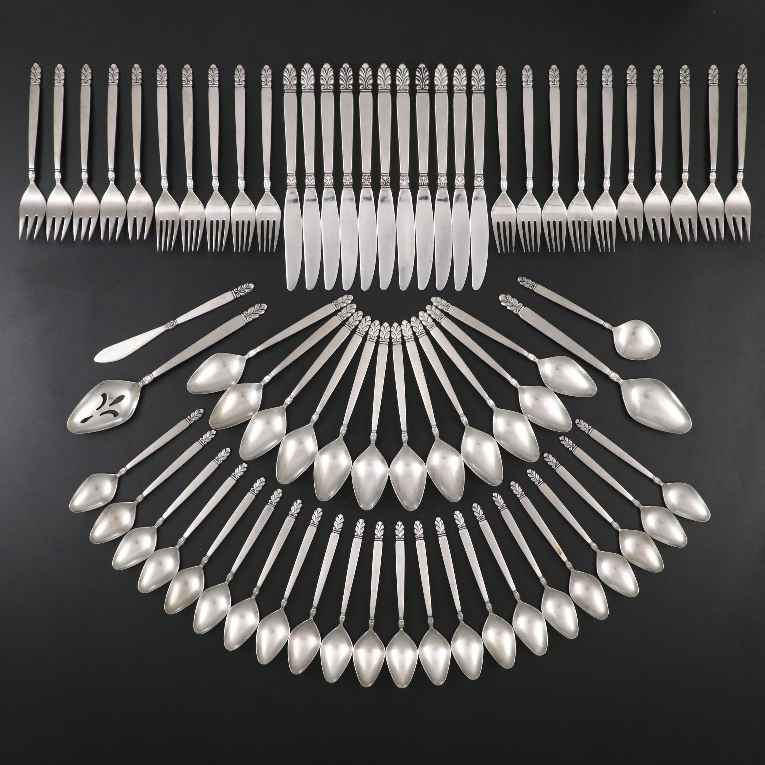 International Silver "Norse" Stainless Steel Flatware and Servers