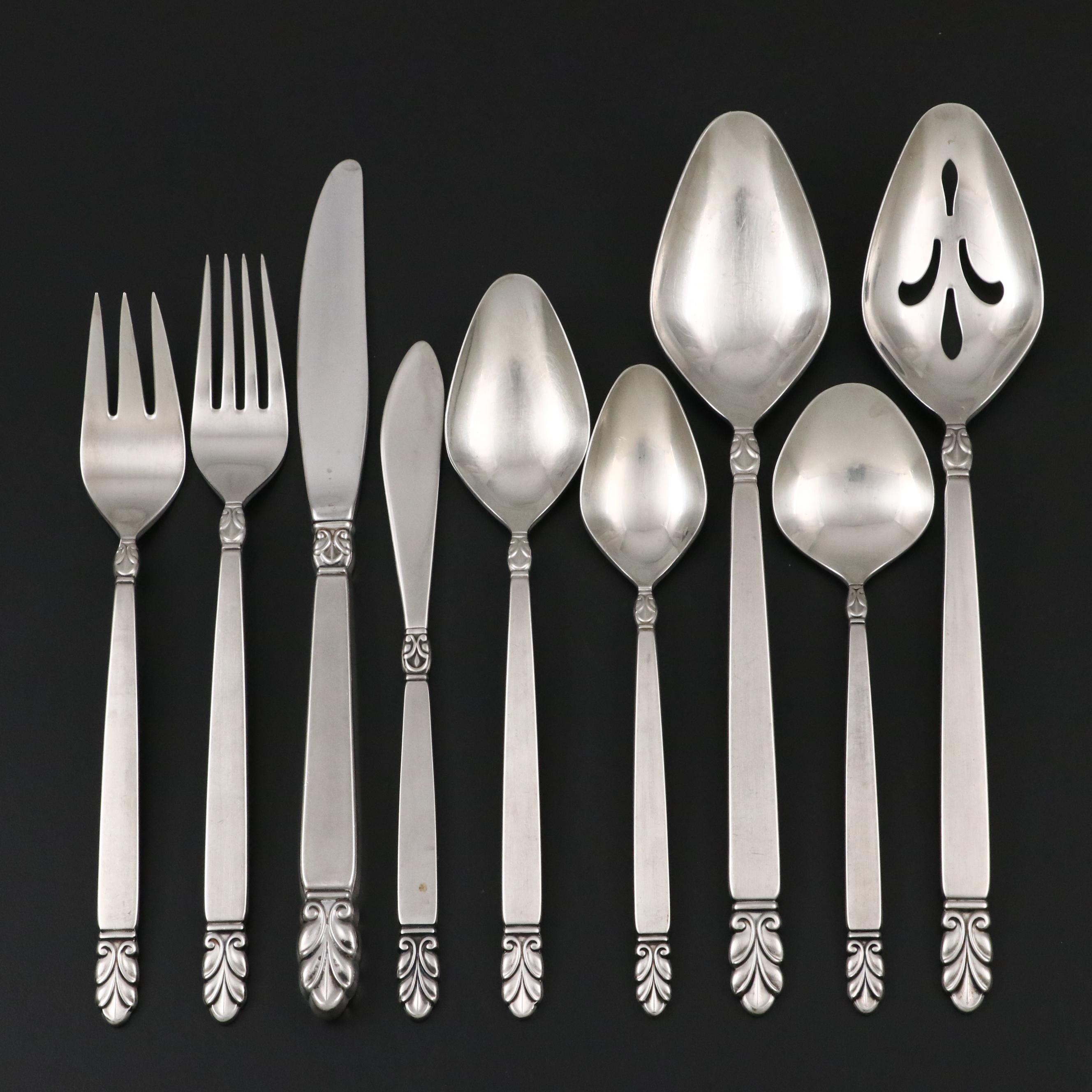 International Silver "Norse" Stainless Steel Flatware and Servers