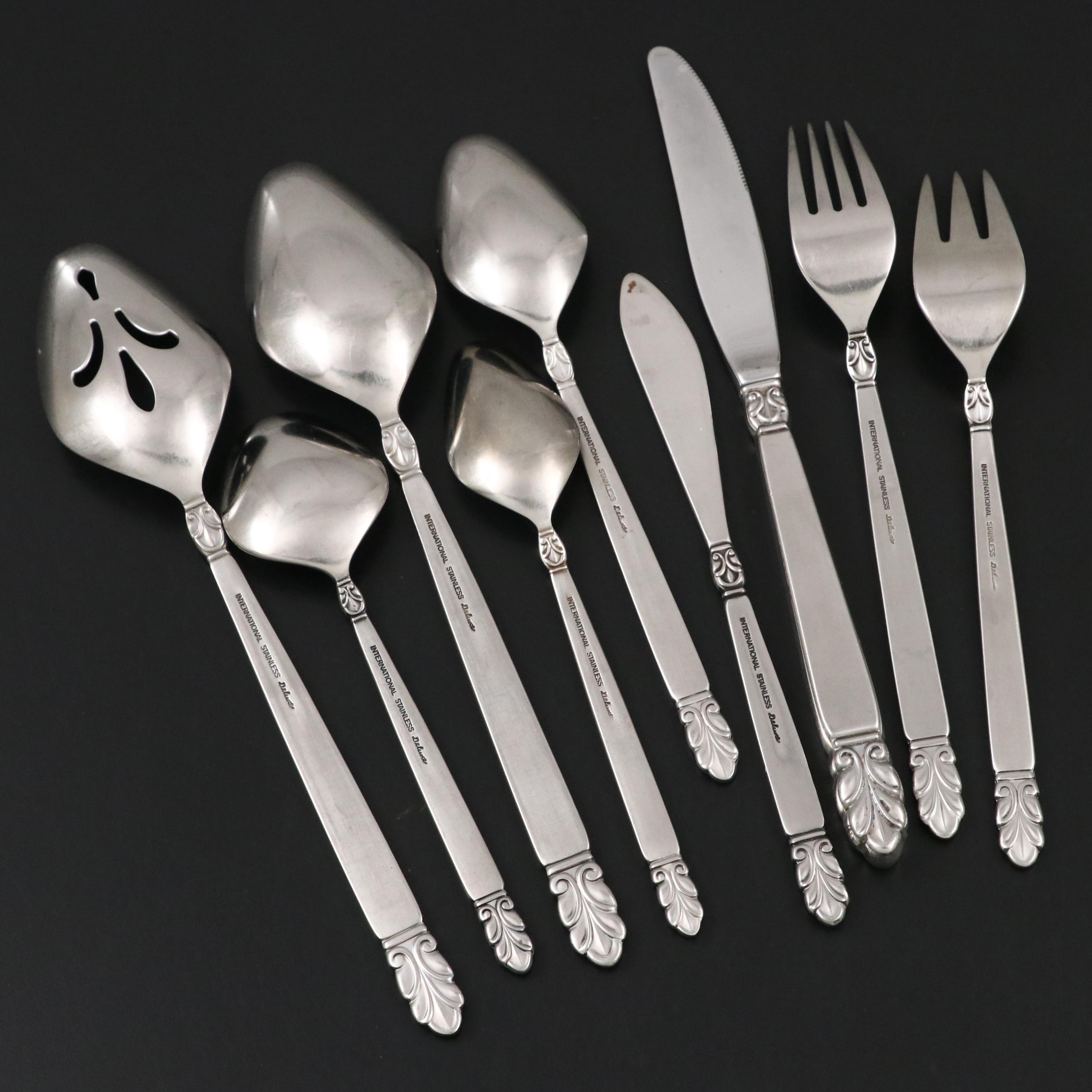 International Silver "Norse" Stainless Steel Flatware and Servers