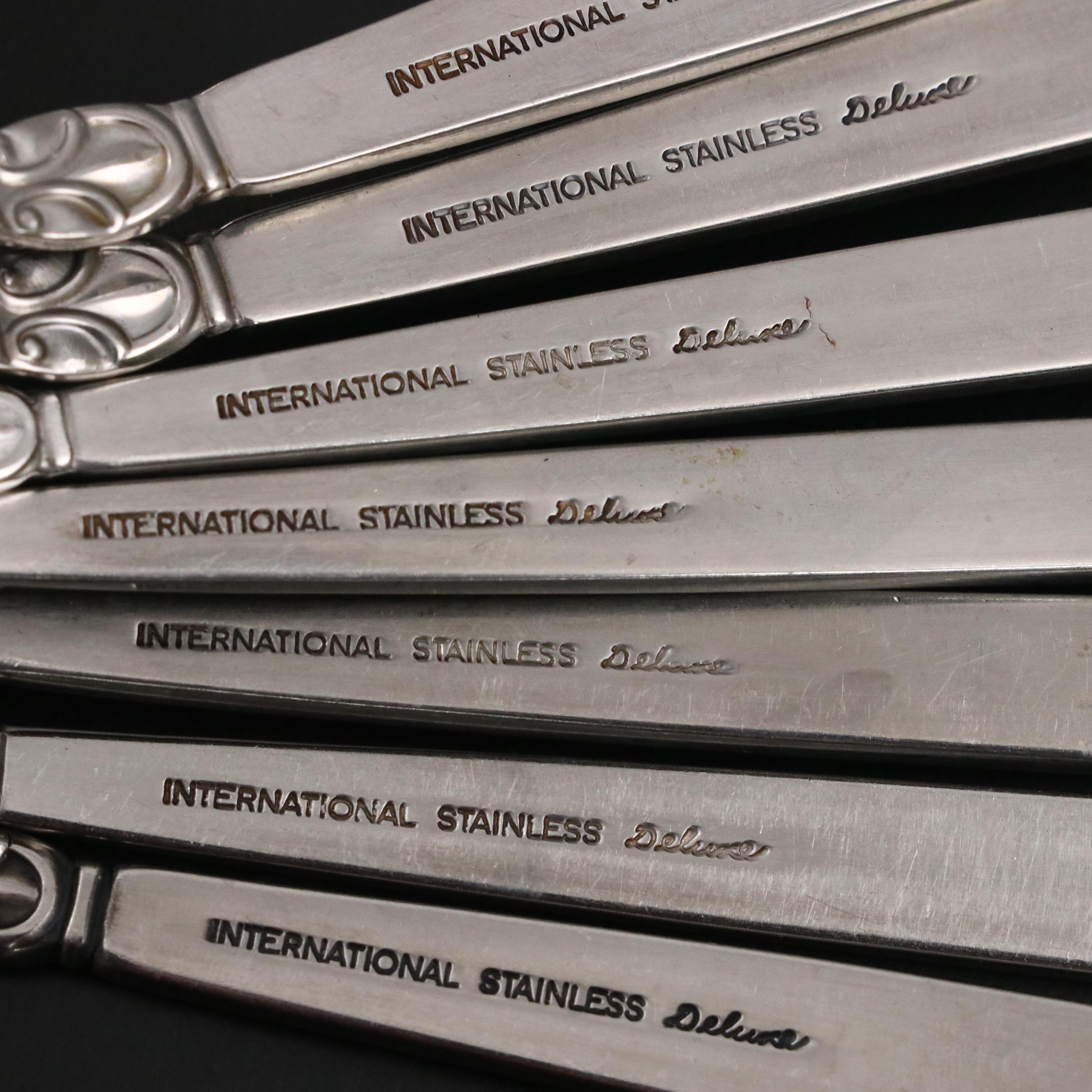International Silver "Norse" Stainless Steel Flatware and Servers