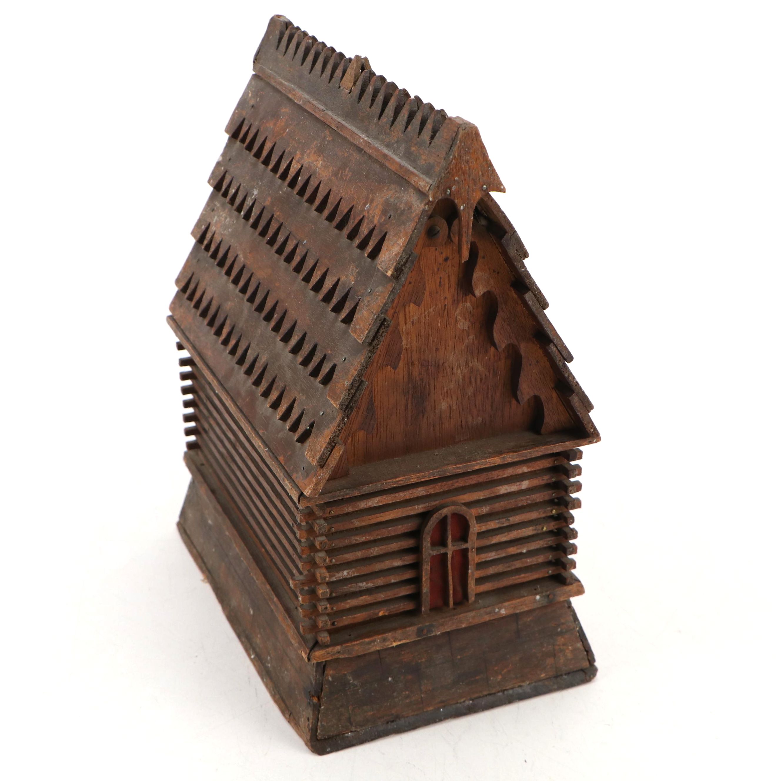 Bavarian Style Handcrafted Wood Cottage Birdhouse
