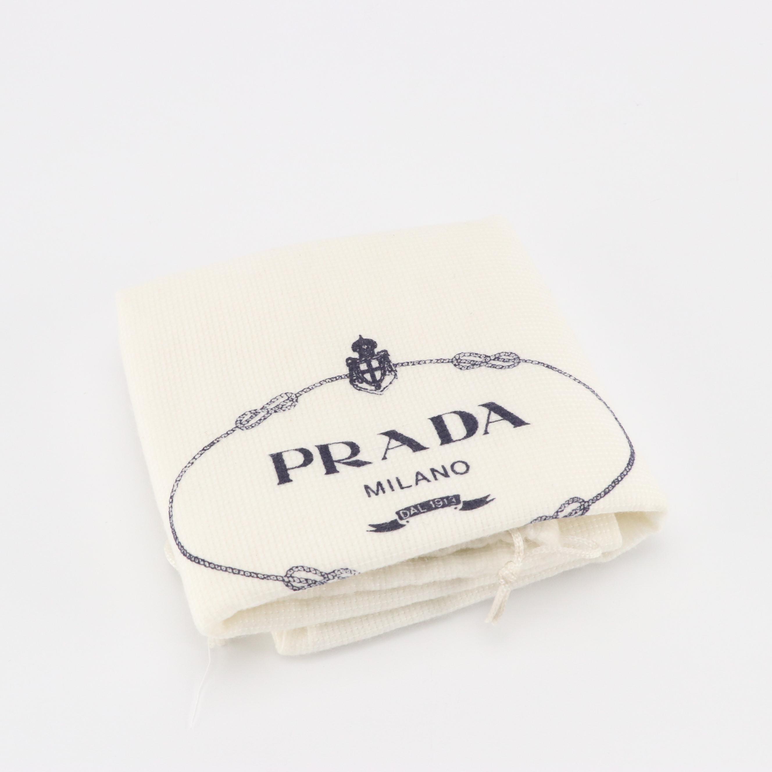 Prada Black Tessuto Nylon and Lambskin Leather Shoulder Bag