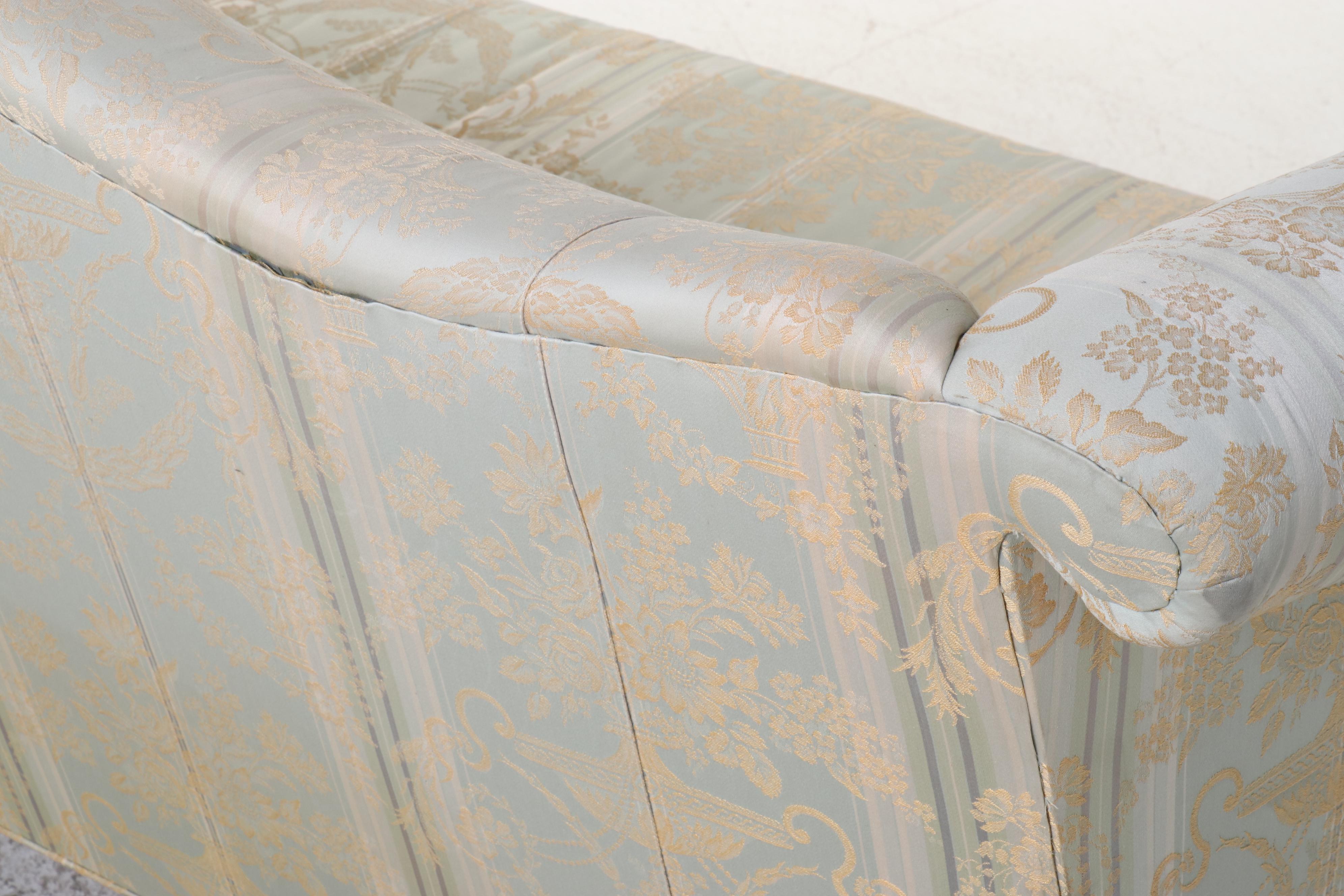 Hickory Chair Chippendale Style Roll Arm Sofa, Mid to Late 20th Century