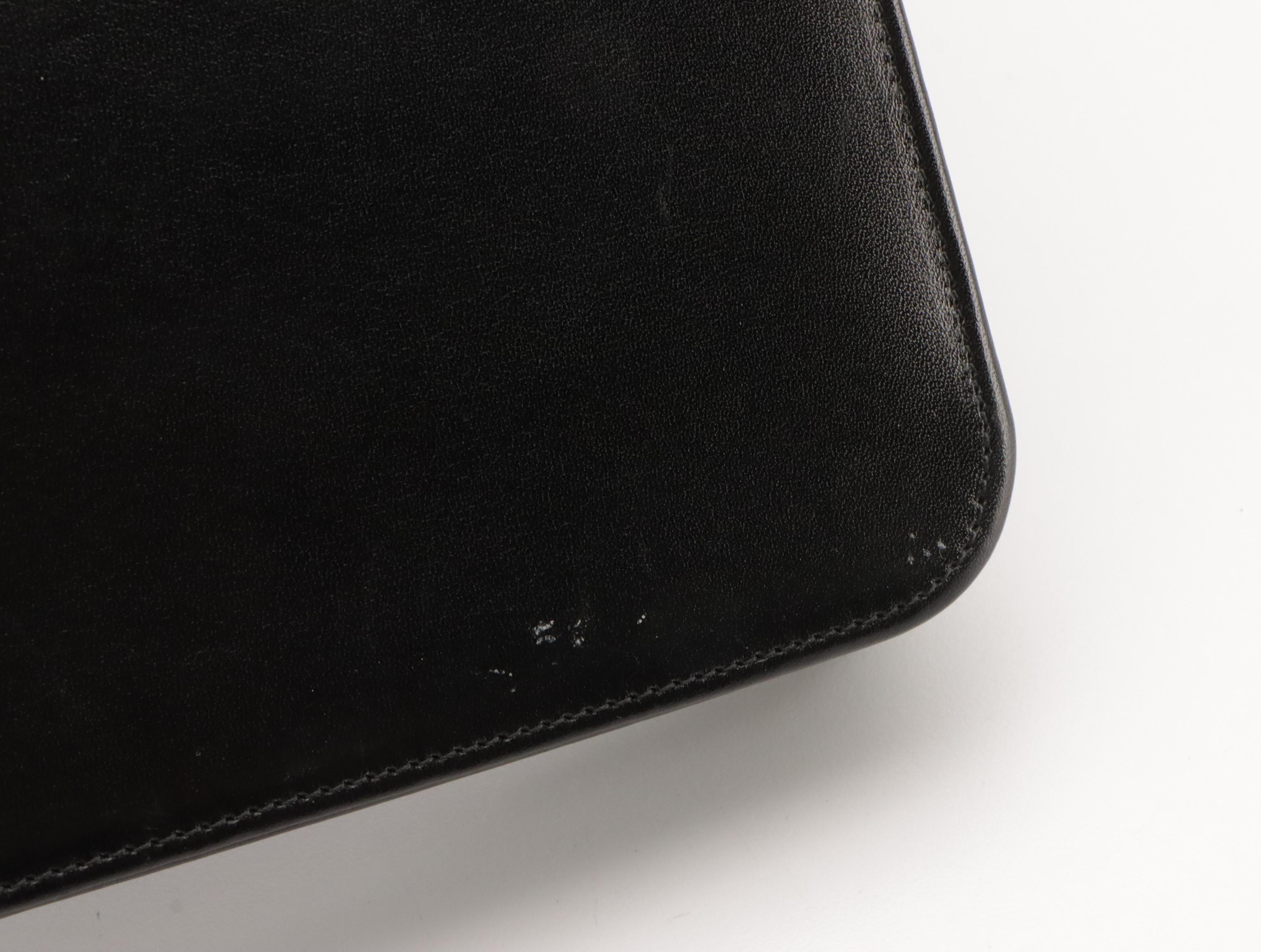 Christian Dior Vintage Black Calfskin Leather Flap-Front Shoulder Bag, With Box