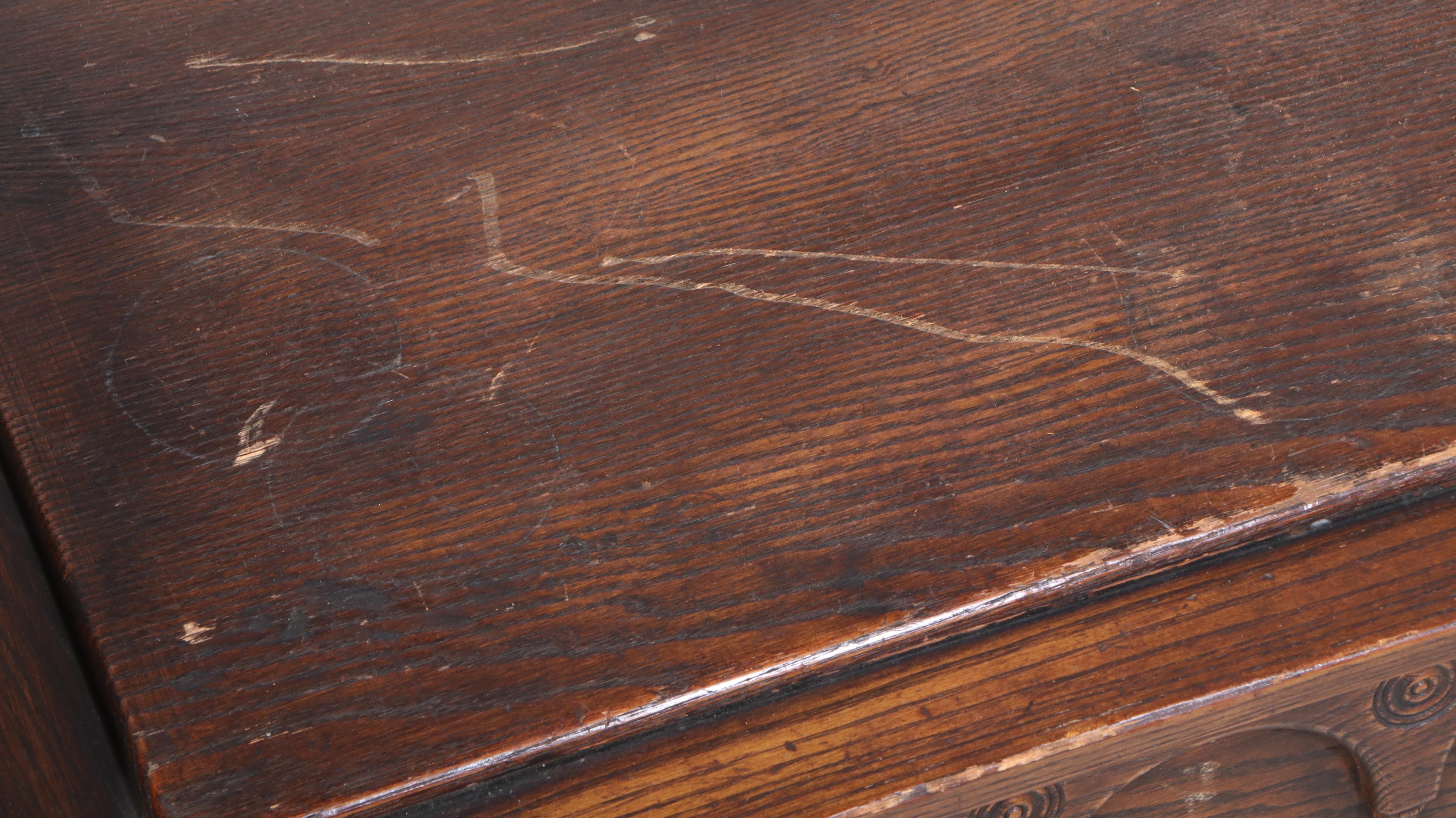 Jacobean Revival Oak and Cedar Blanket Chest, Circa 1930