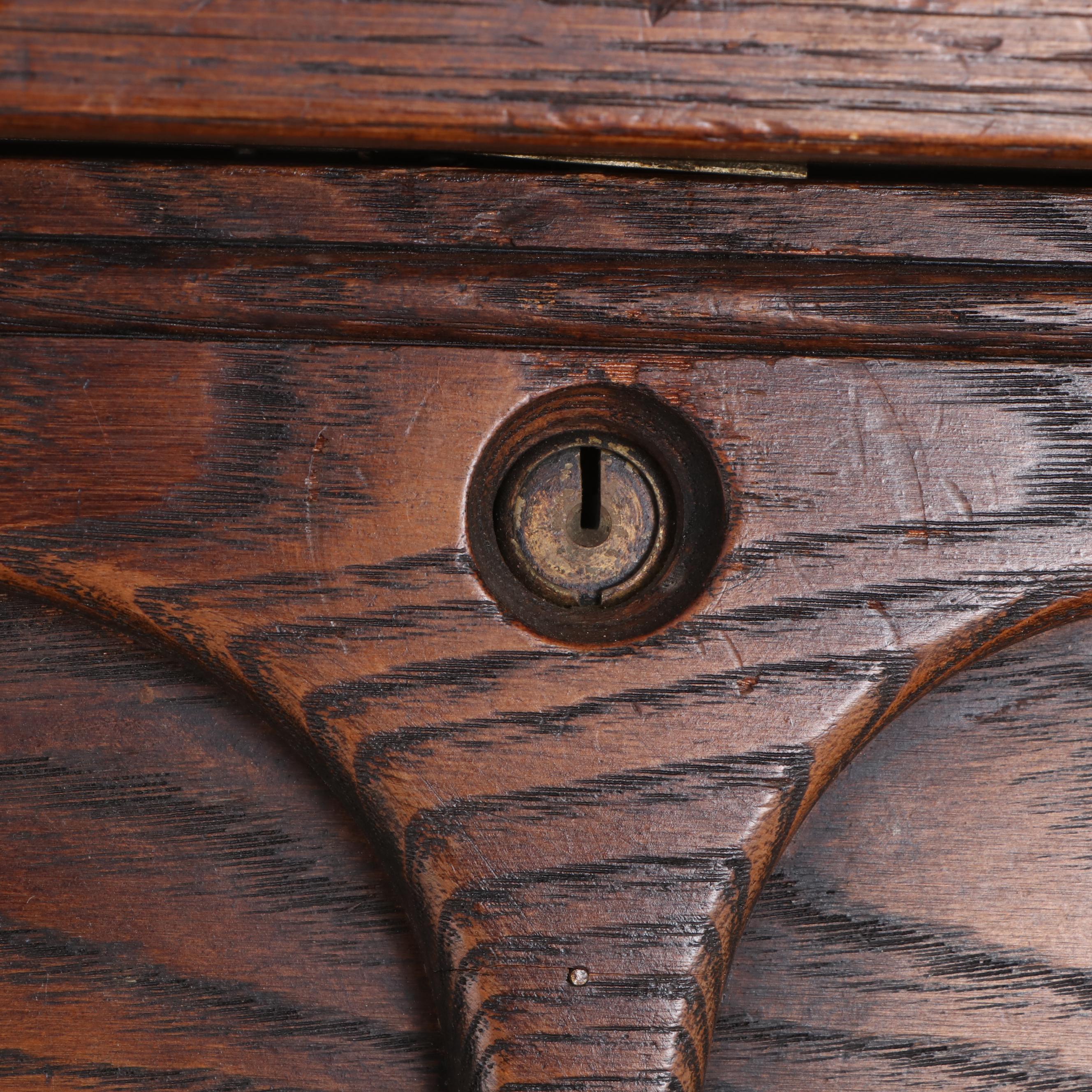 Jacobean Revival Oak and Cedar Blanket Chest, Circa 1930