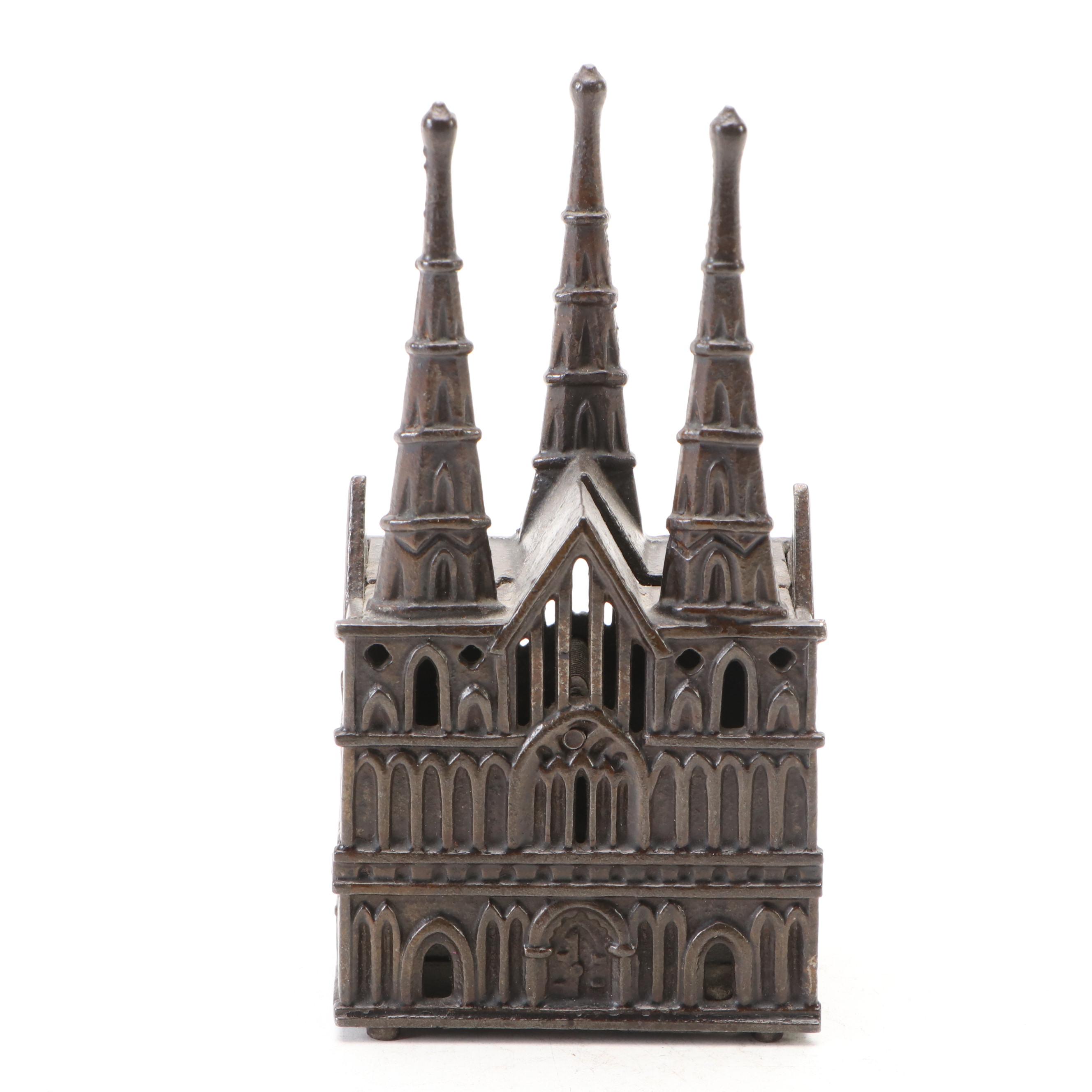 Cast Iron Litchfield Cathedral Coin Bank