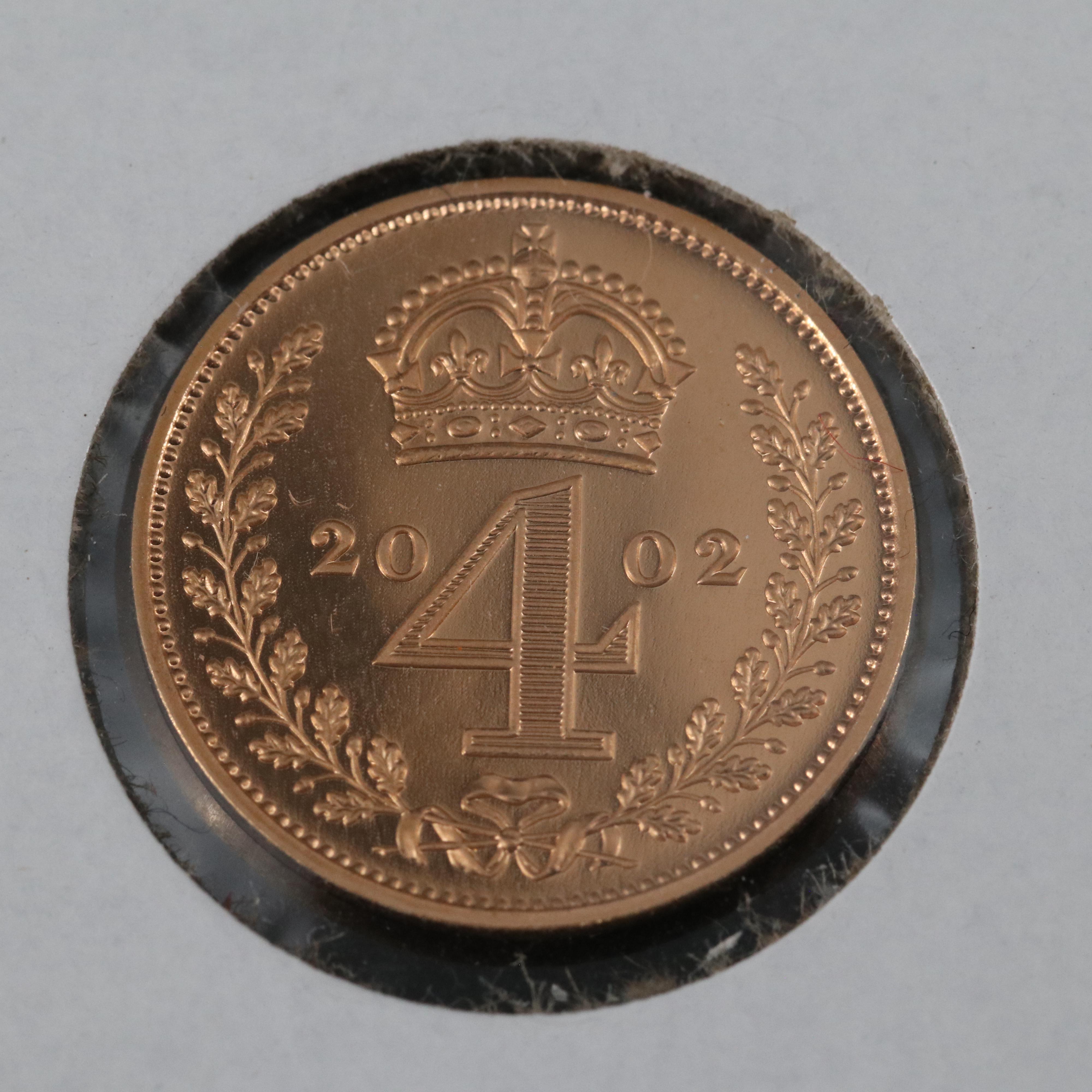 2002 "Queen's Maundy Money" Gold Four Coin Proof Set