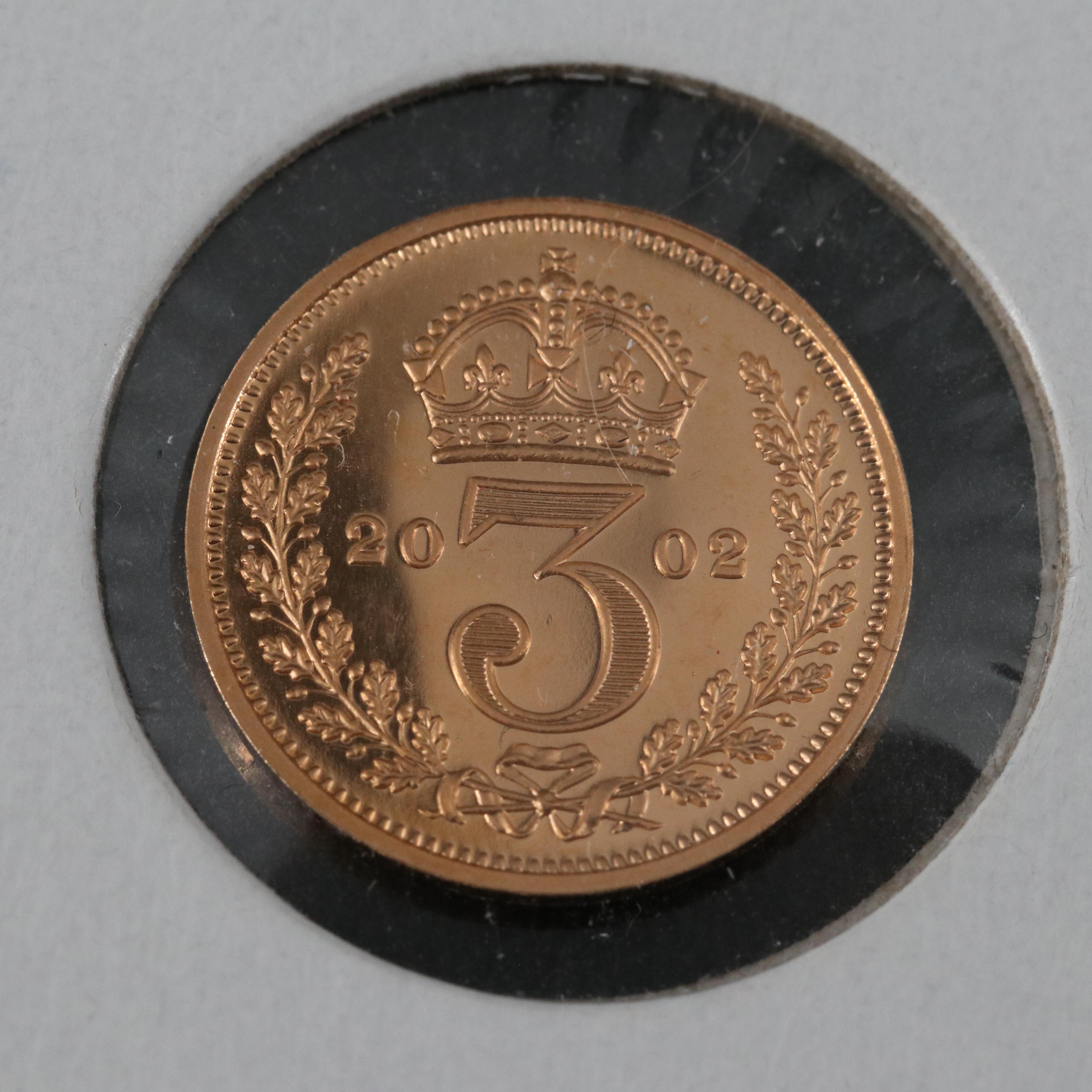 2002 "Queen's Maundy Money" Gold Four Coin Proof Set