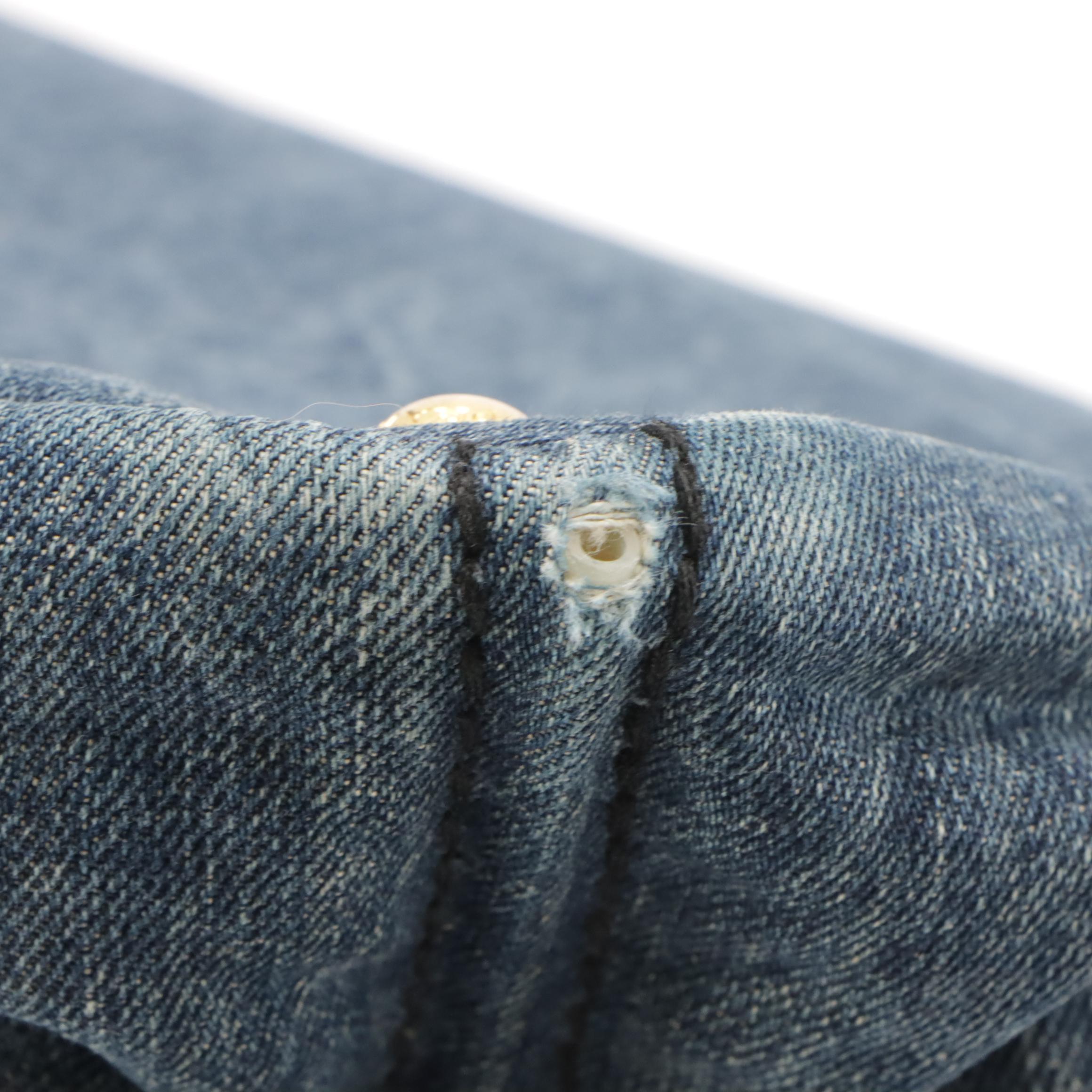 Prada Large Canapa Denim Tote Bag