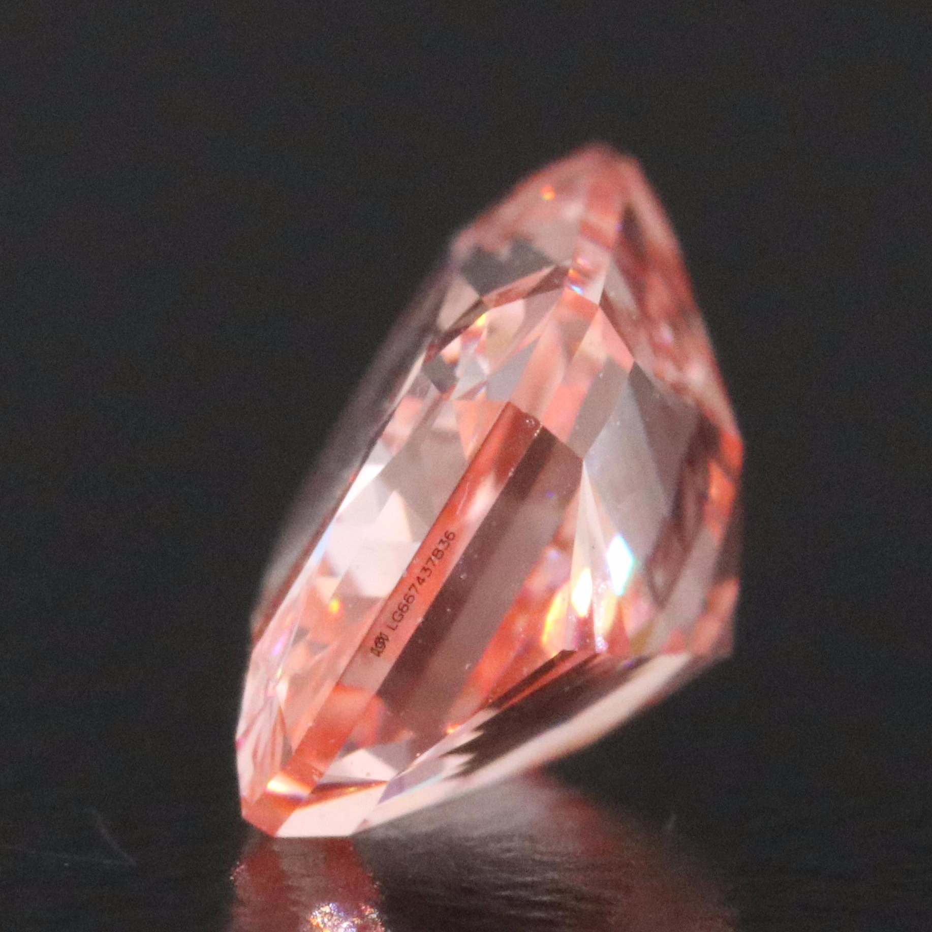 Loose 1.59 CT Lab Grown Fancy Pink Diamond with IGI Report