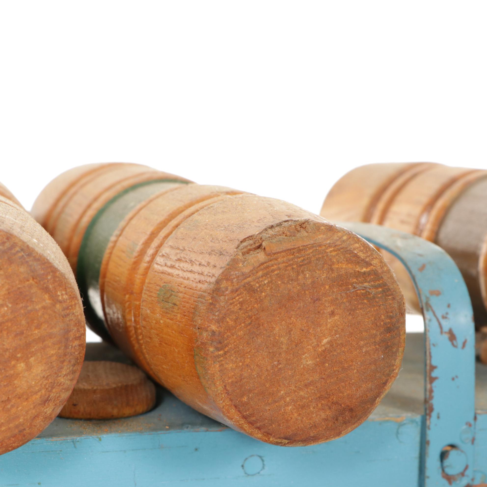 Wooden Lawn Croquet Set, Mid to Late 20th Century