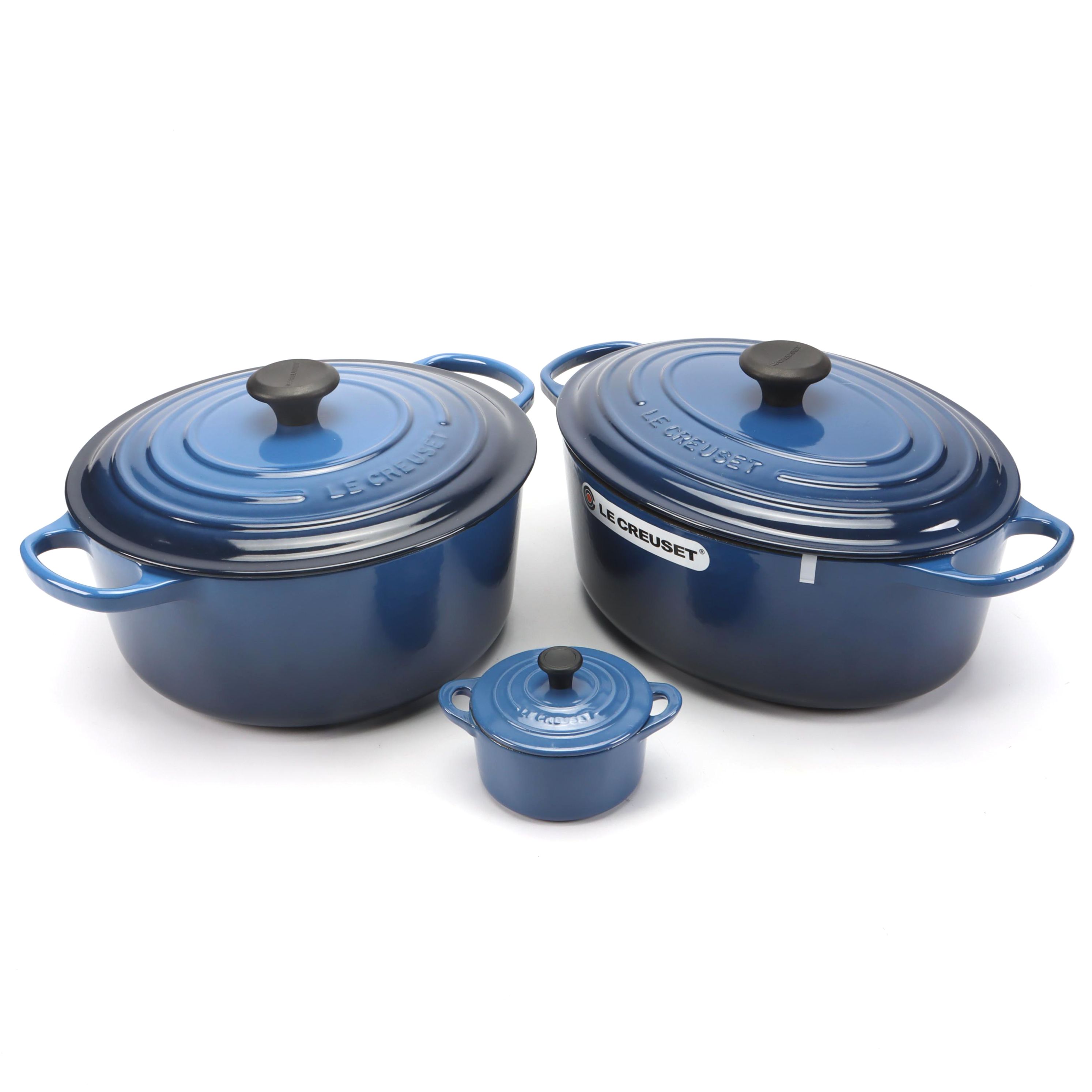Le Creuset Enameled Cast Iron Oval and Round Dutch Ovens with Mini Round Cocotte