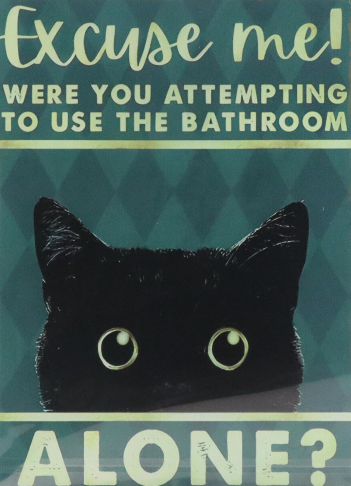 Cat Giclée "Excuse Me!" Metal Sign