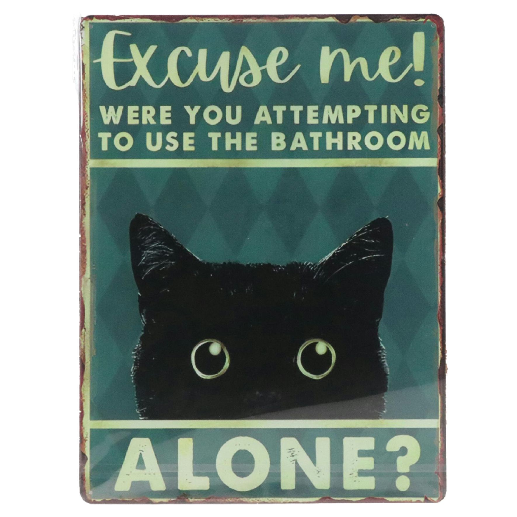 Cat Giclée "Excuse Me!" Metal Sign