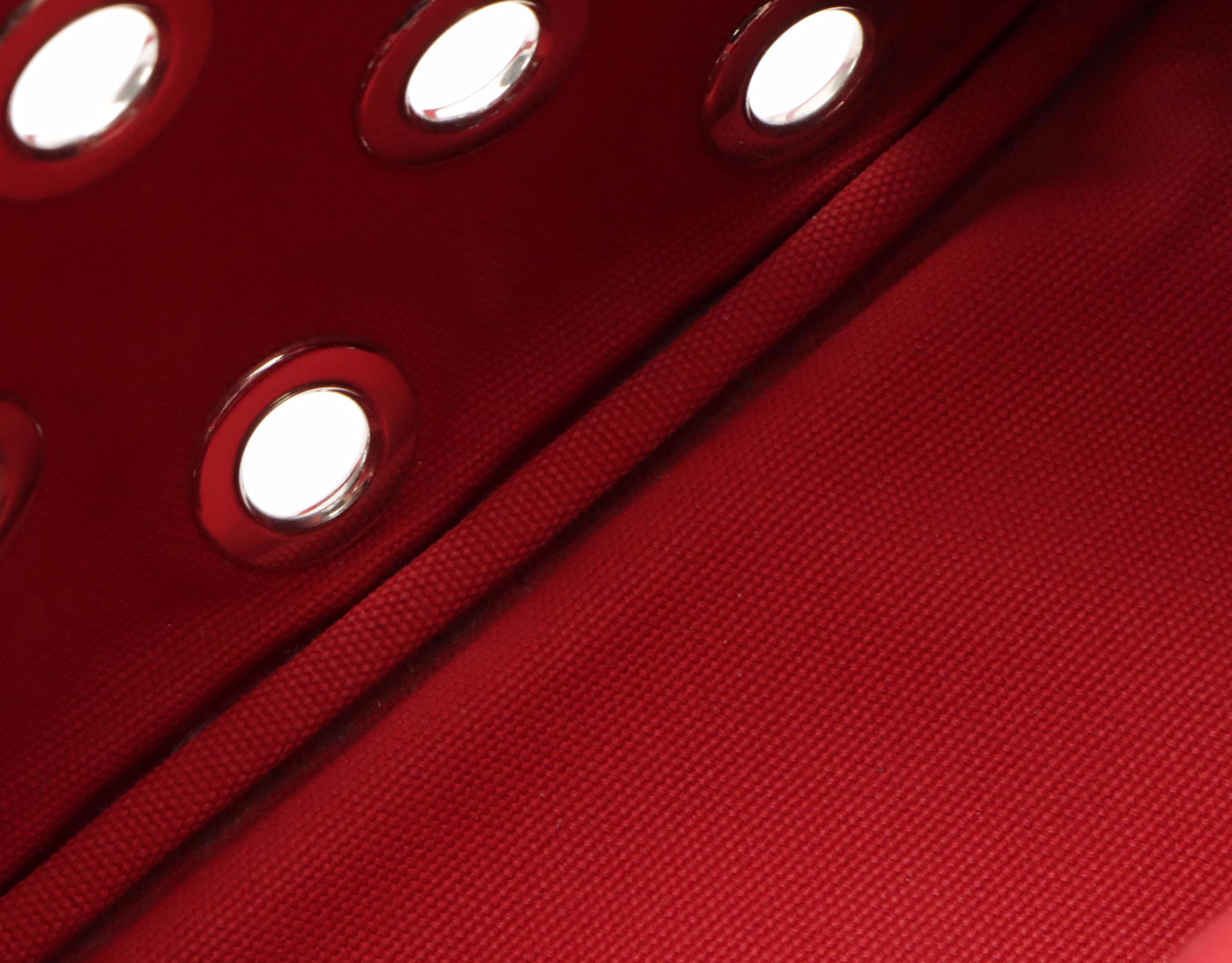 Prada Red Grommet Canapa Canvas Two-Way Tote Bag and Mini Zip-Around Pouch