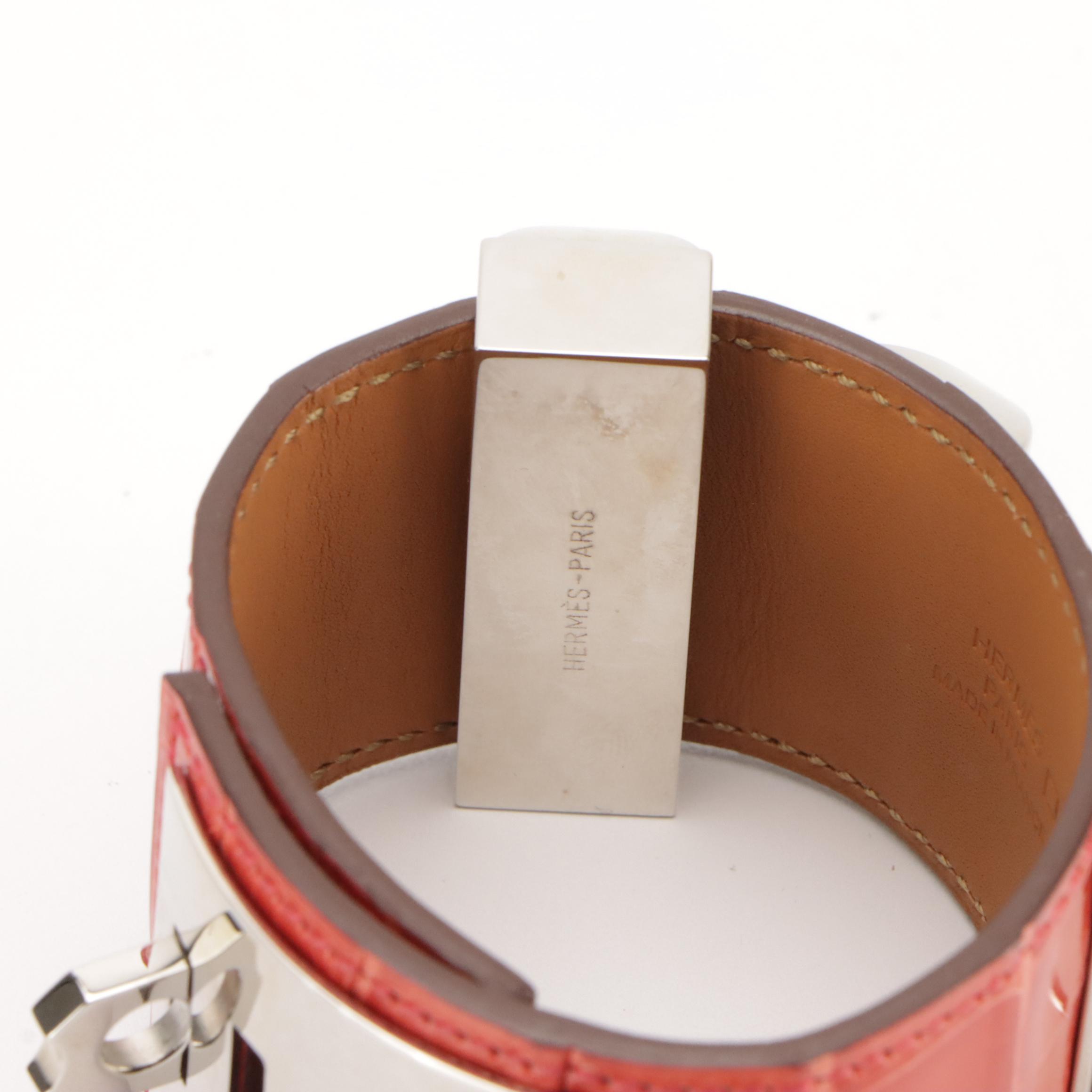 Hermès Collier de Chien Lisse Alligator Skin Bracelet