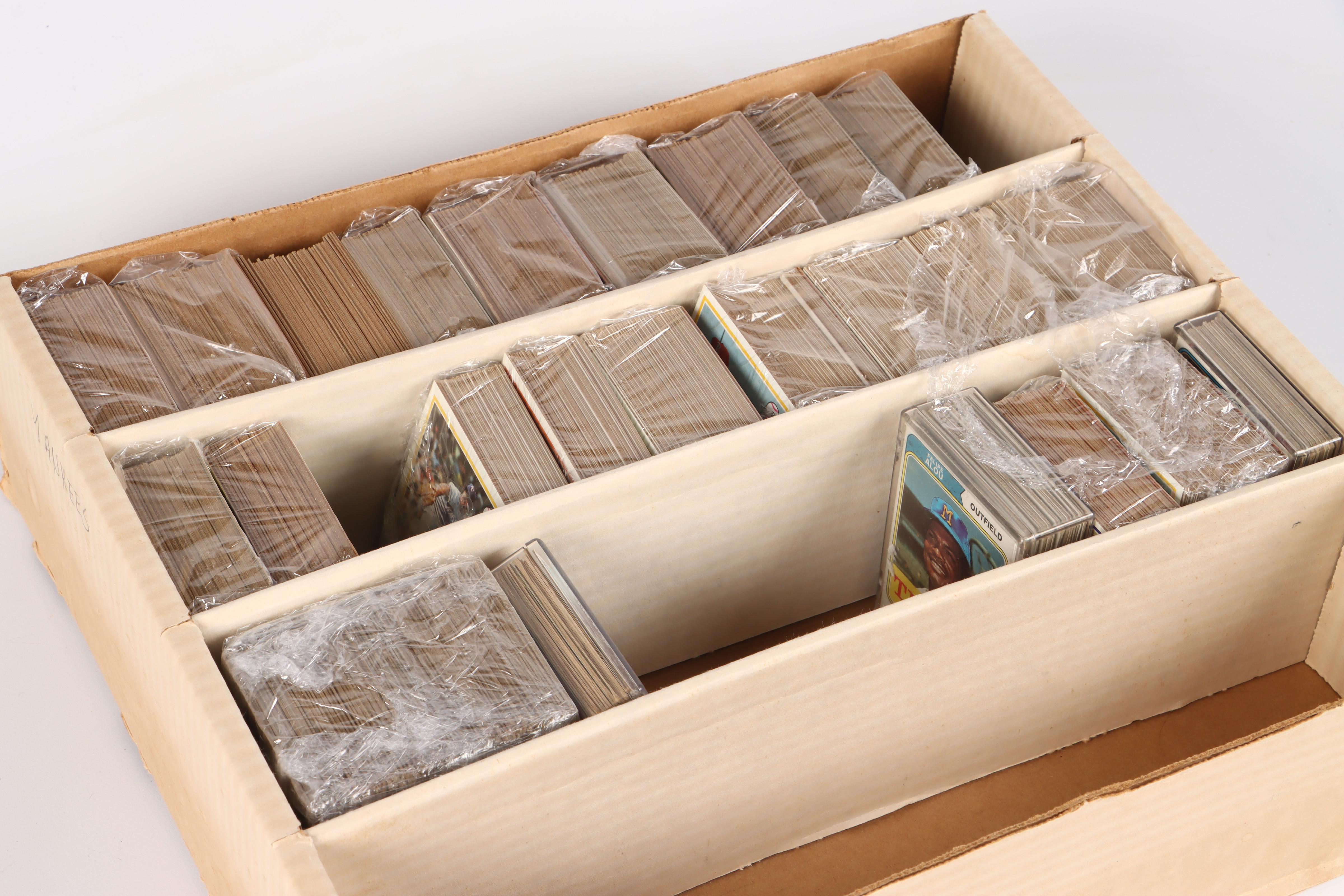 Topps Baseball Cards Featuring Reggie Jackson, Hank Aaron, and More, 1960s-1970s