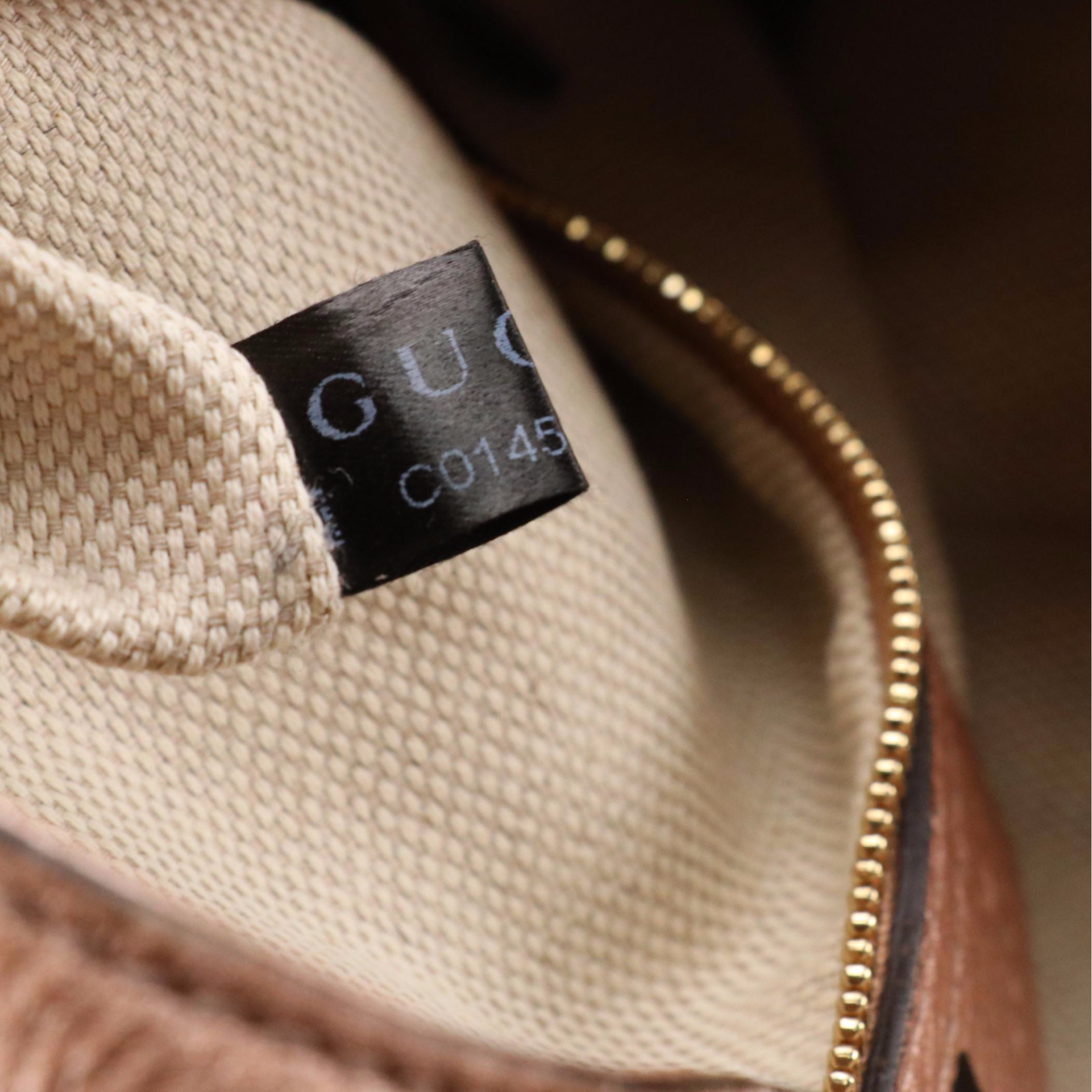 Gucci Soho Chain Medium Bag in Metallic Blush Pink Pebbled Leather