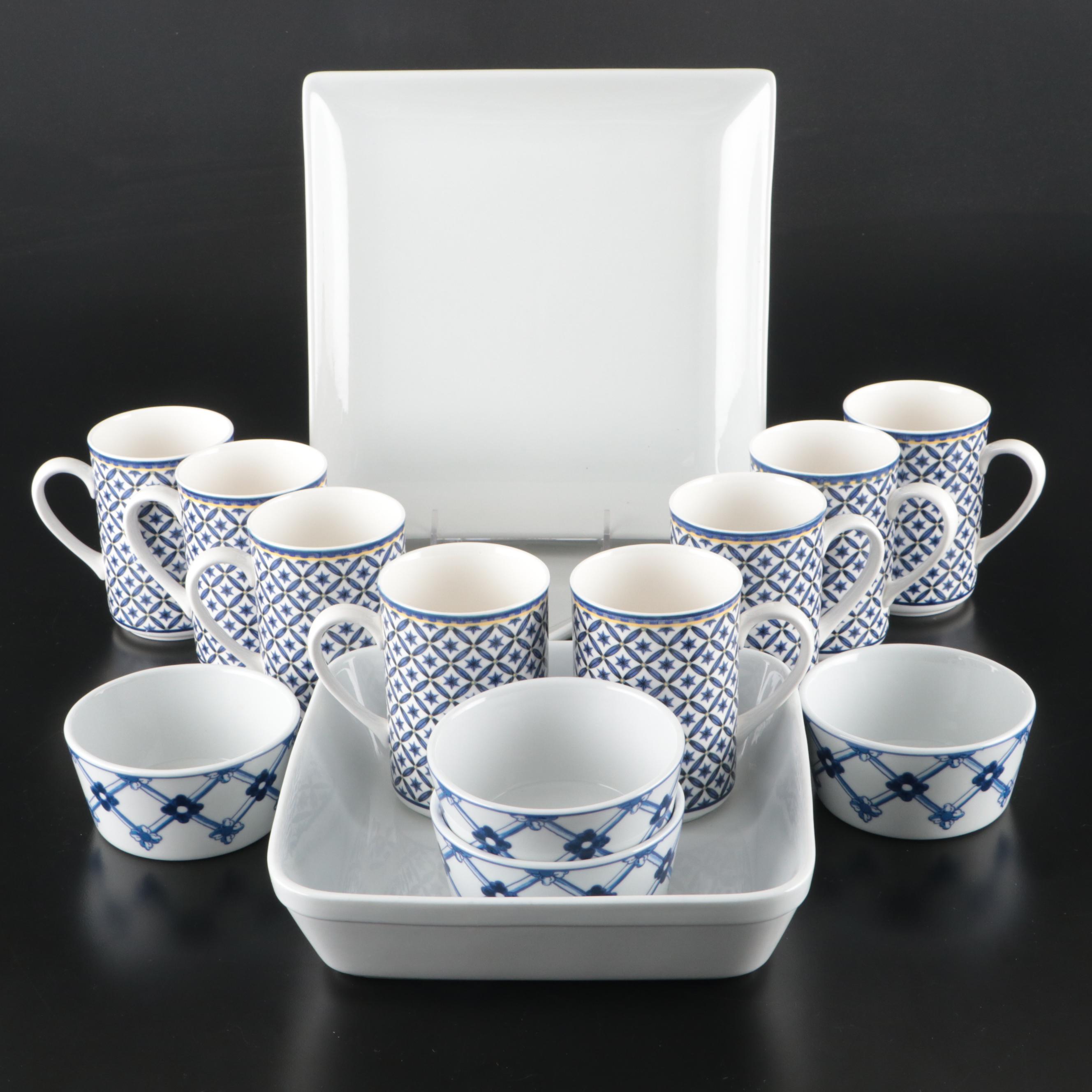 Victoria & Beale "Williamsburg" Mugs with Vista Alegre and Other Tableware