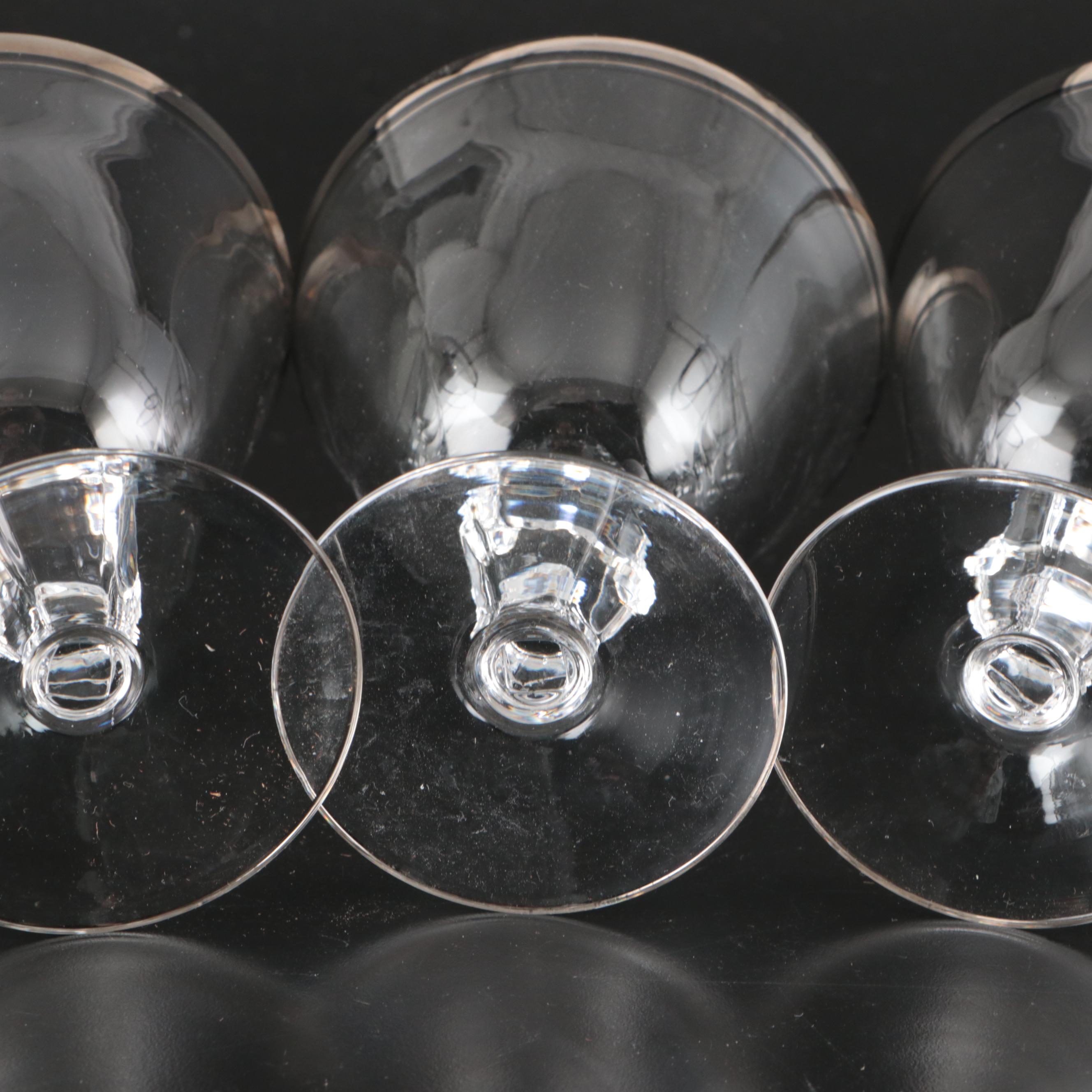 Glastonbury Lotus "Colonial 92" Platinum Trim Glass Stemware, Mid to Late 20th C