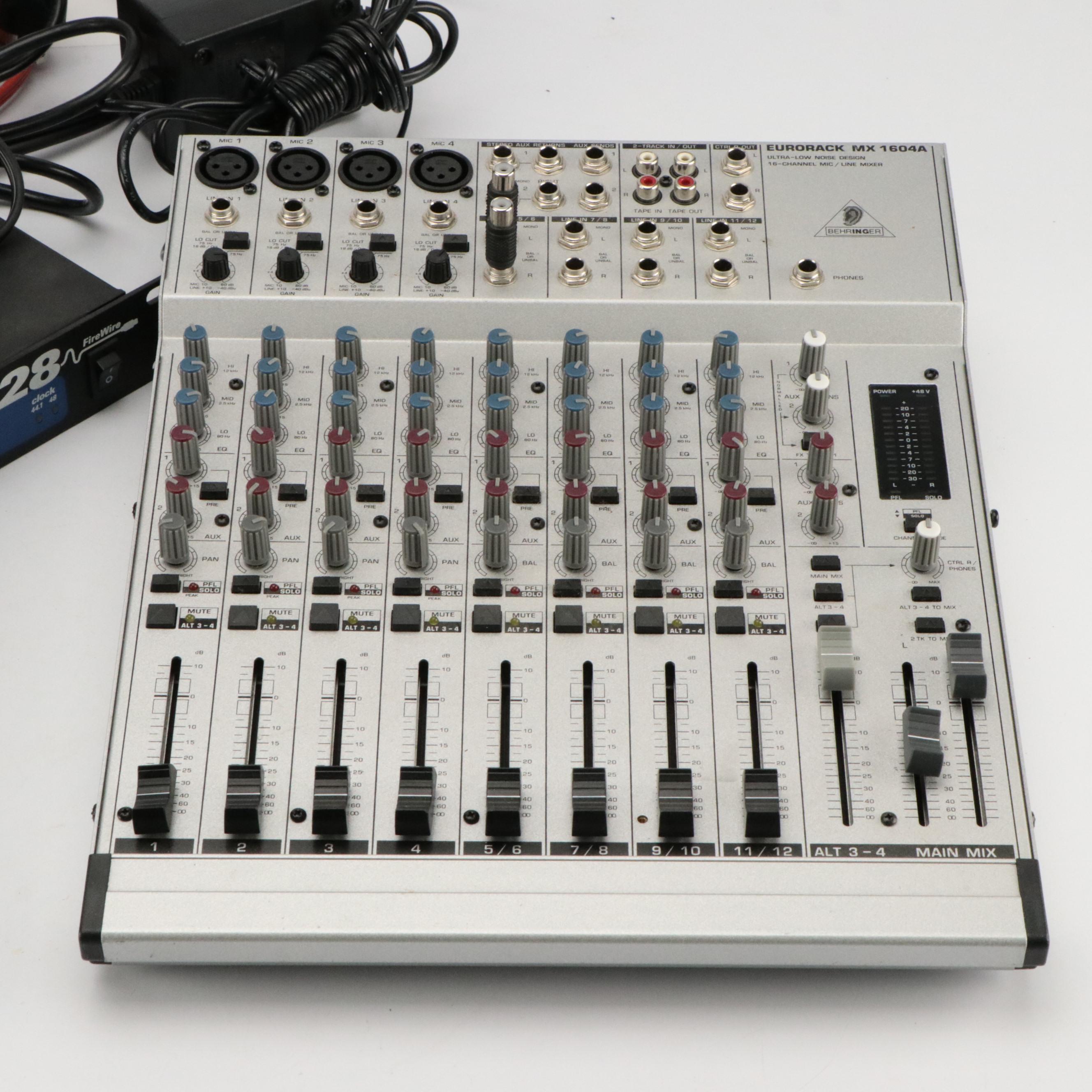 Behringer Eurorack MX 1604A and Other Sound Equipment
