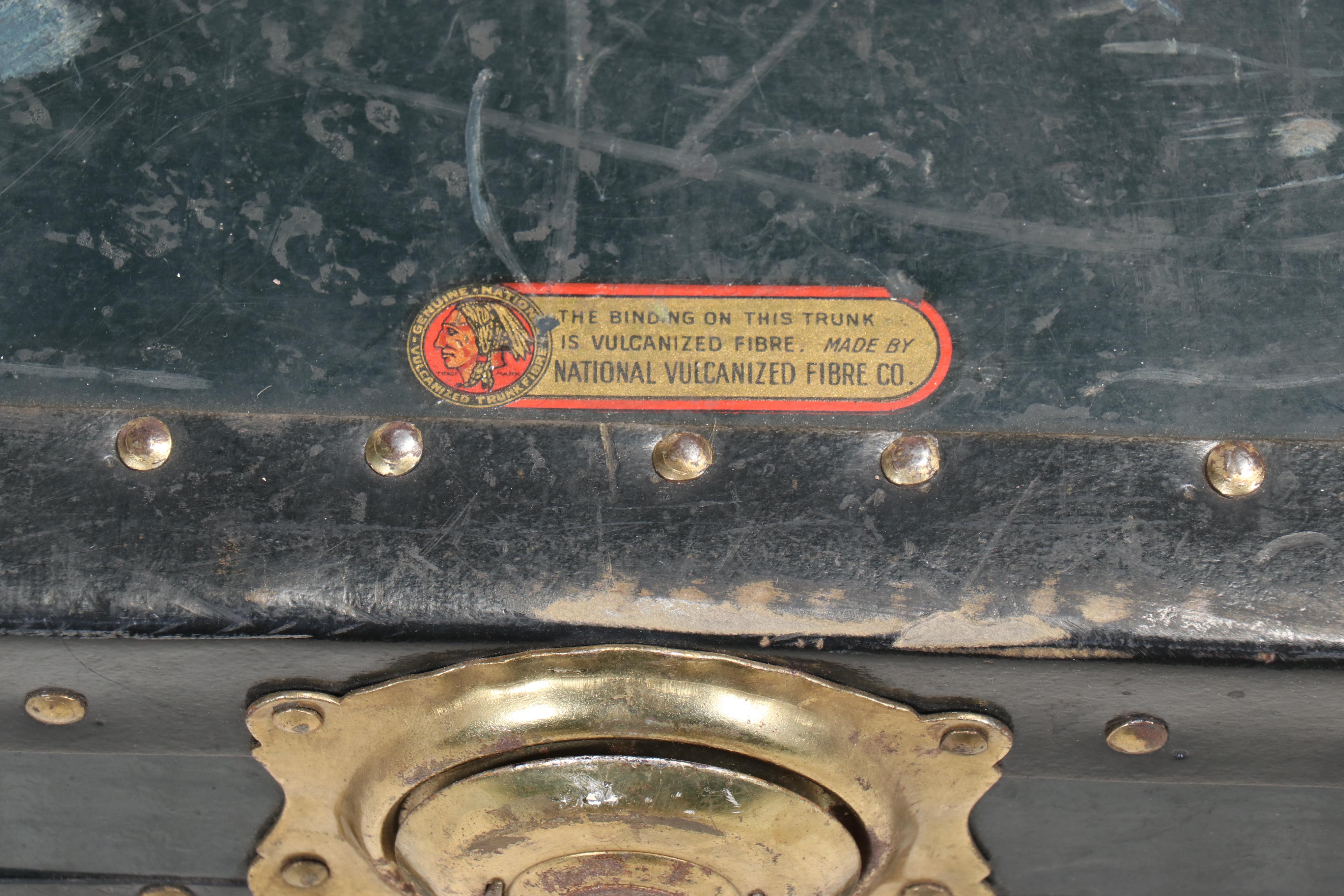 National Vulcanized Fibre Co. Steamer Trunk, 20th Century