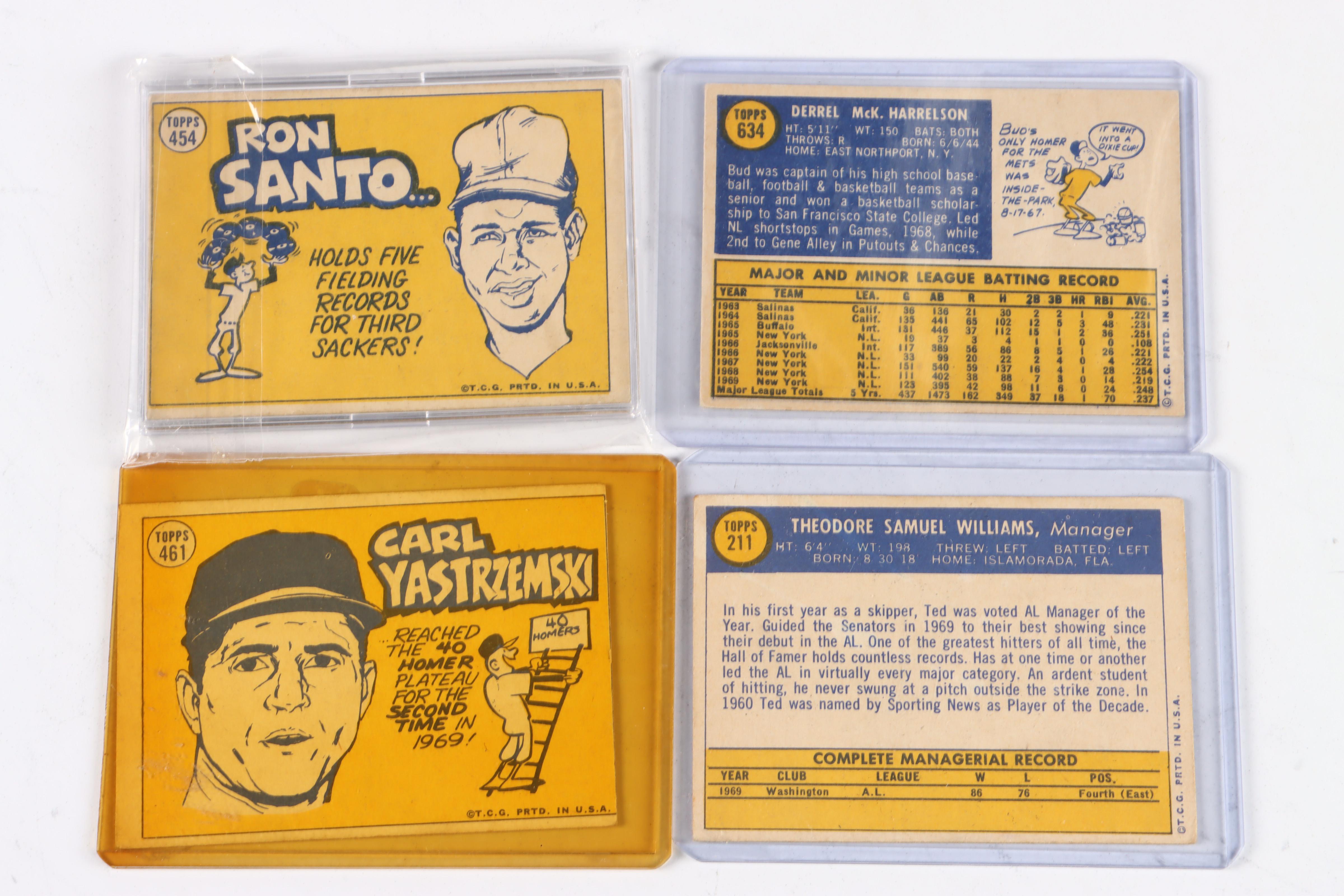 1970 Topps Baseball Cards Featuring Hank Aaron, Reggie Jackson, and More