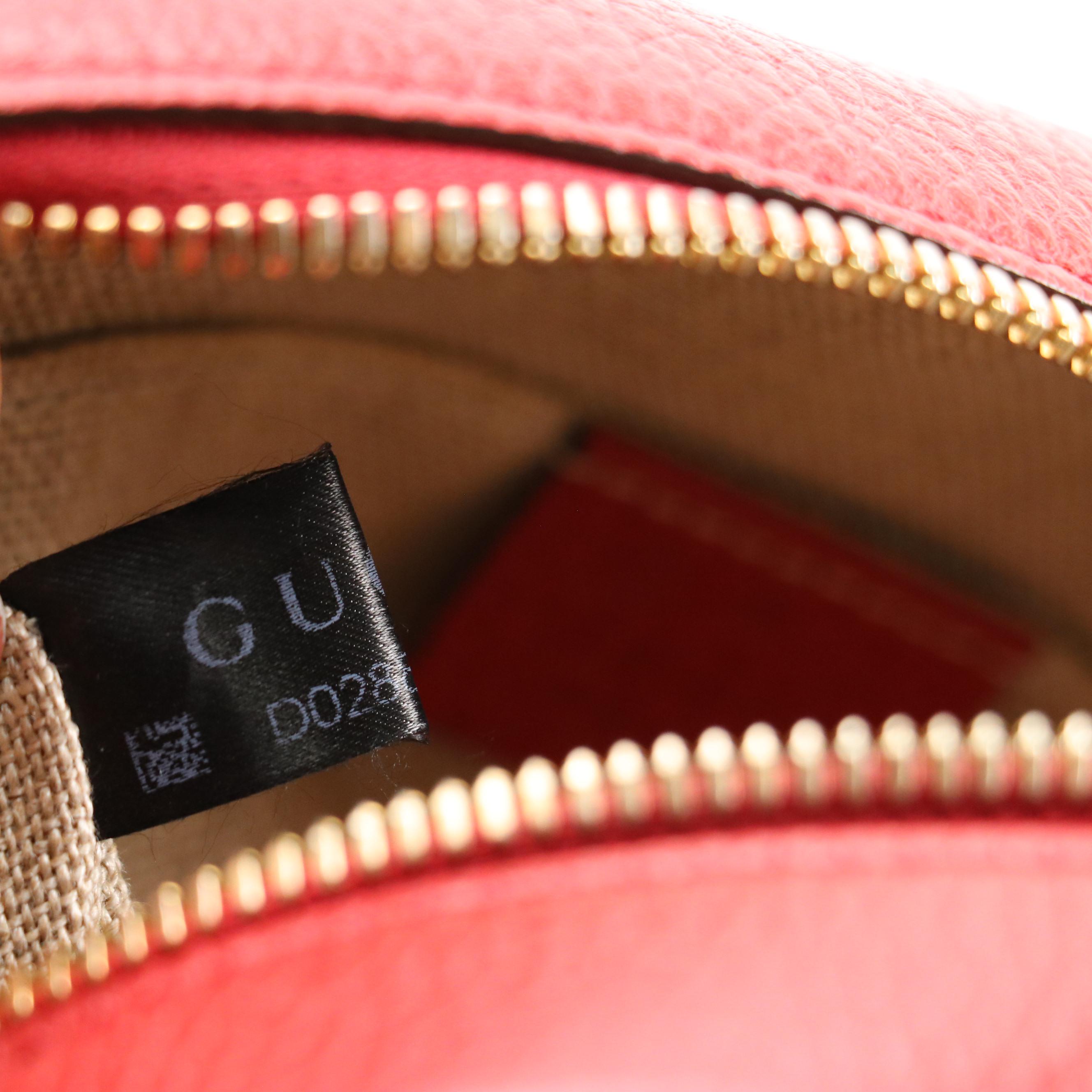 Gucci Mini Bree Messenger Bag in GG Canvas with Leather Trim