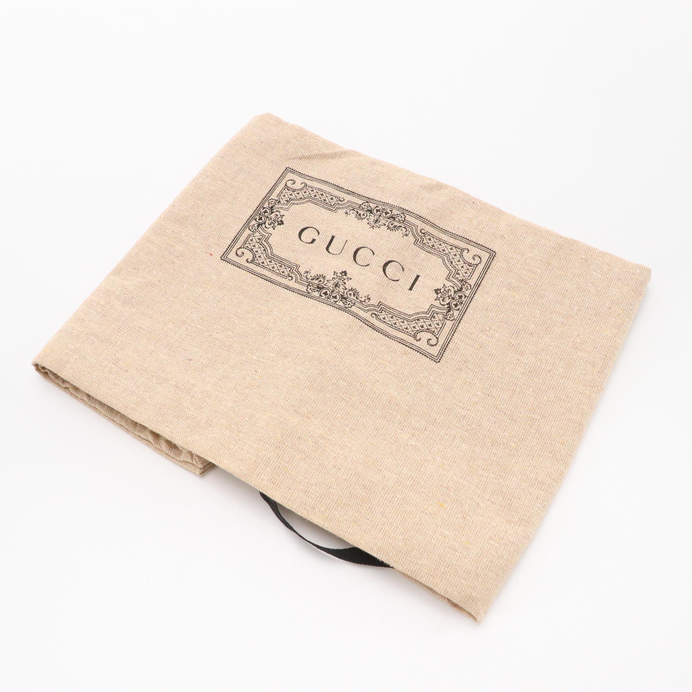 Gucci Mini Bree Messenger Bag in GG Canvas with Leather Trim